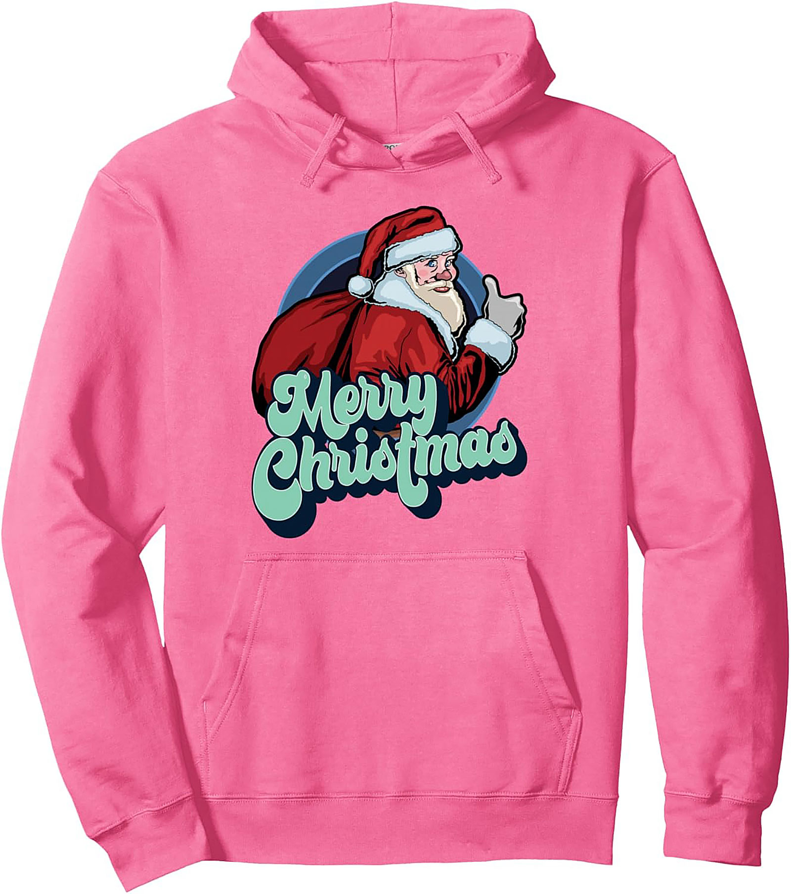 Retro Santa Christmas Pullover Hoodie 