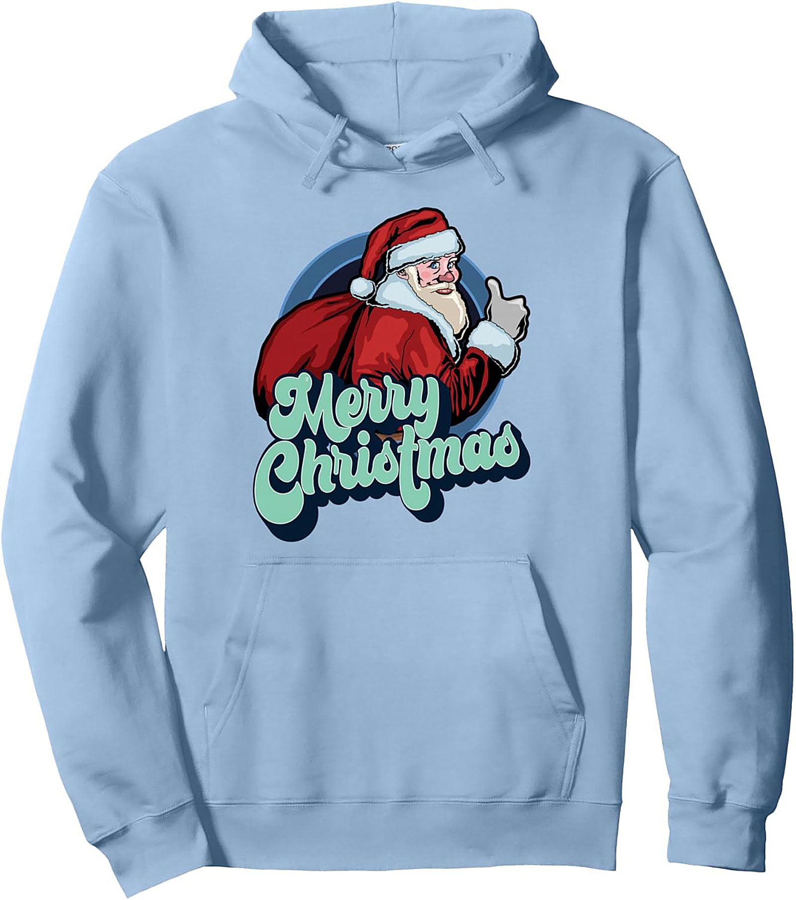 Retro Santa Christmas Pullover Hoodie 
