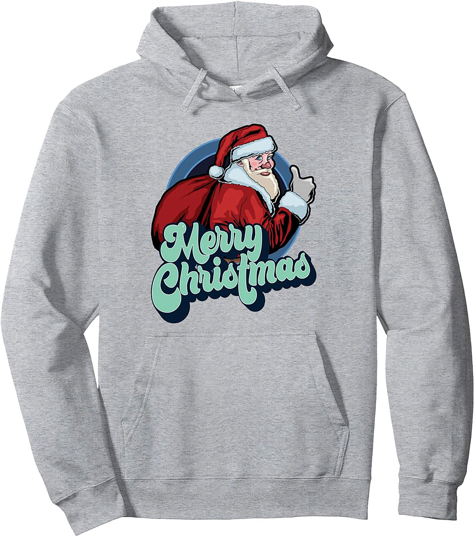Retro Santa Christmas Pullover Hoodie 