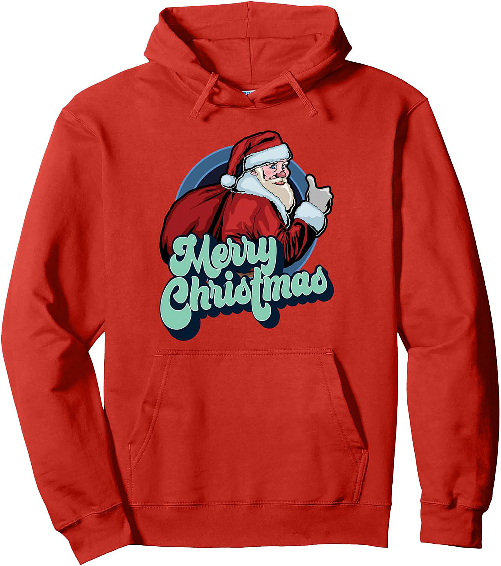 Retro Santa Christmas Pullover Hoodie 