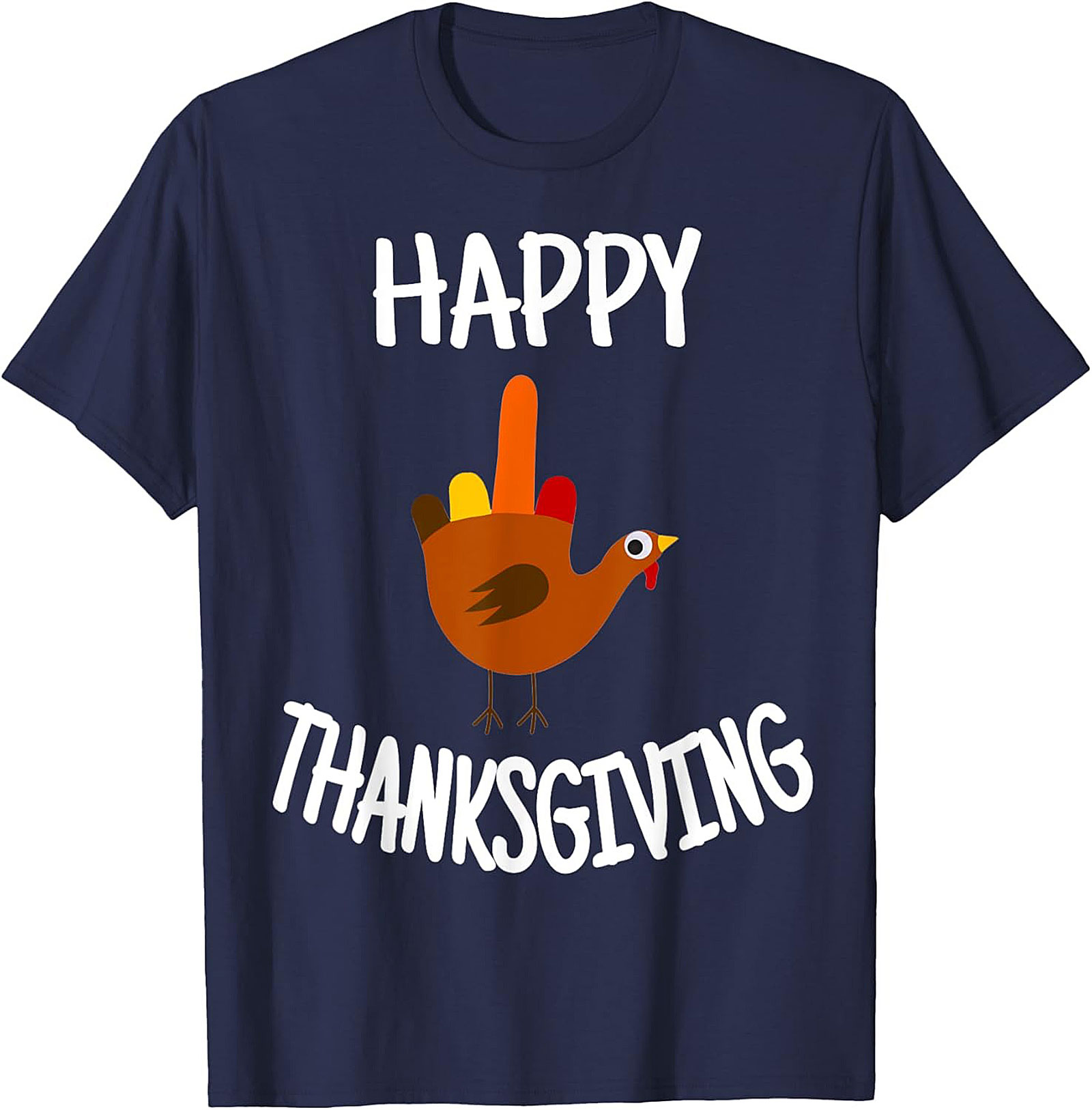 Funny Thanksgiving T-shirt | Turkey Flipping Off Graphic Tee