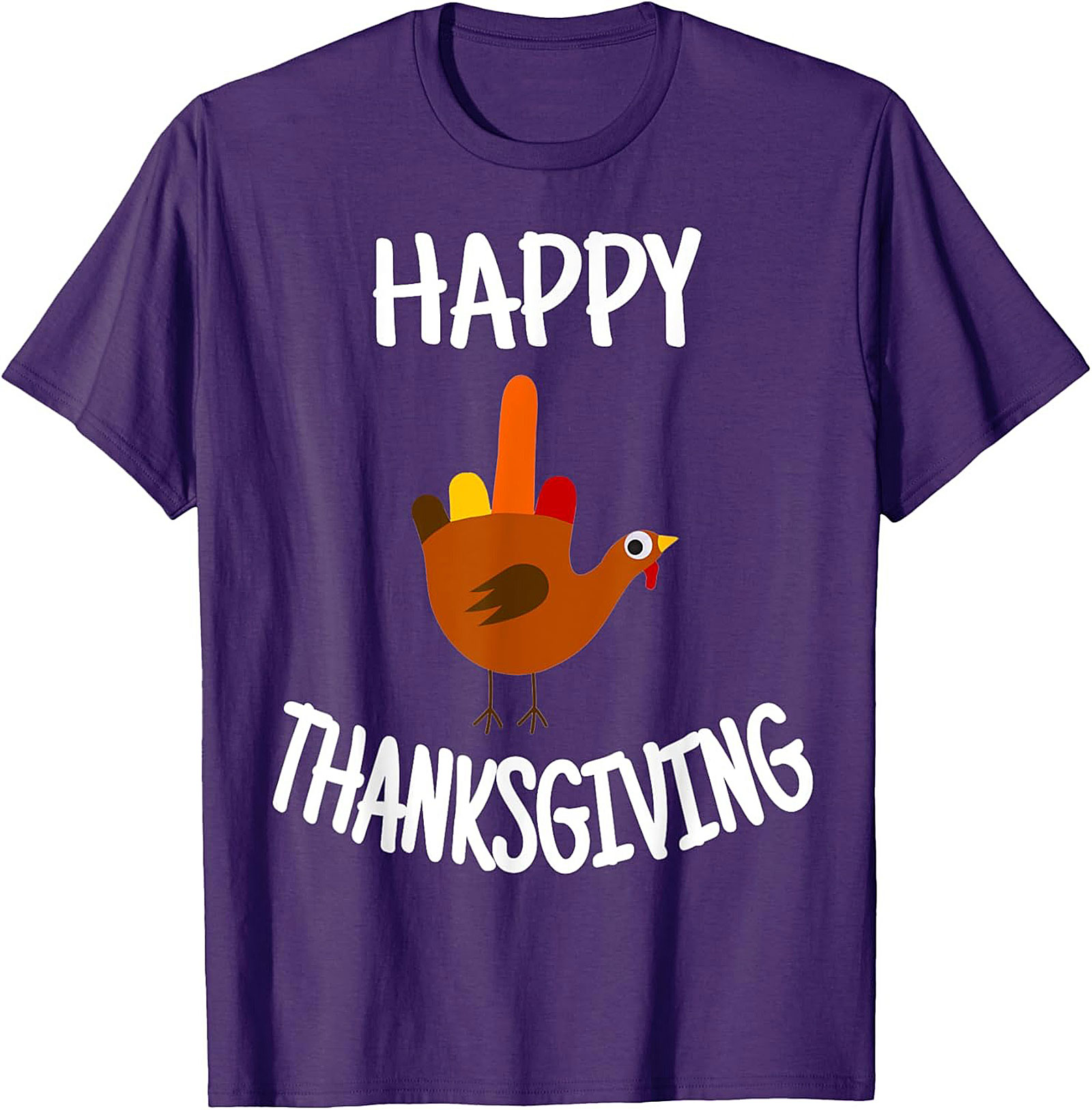 Funny Thanksgiving T-shirt | Turkey Flipping Off Graphic Tee