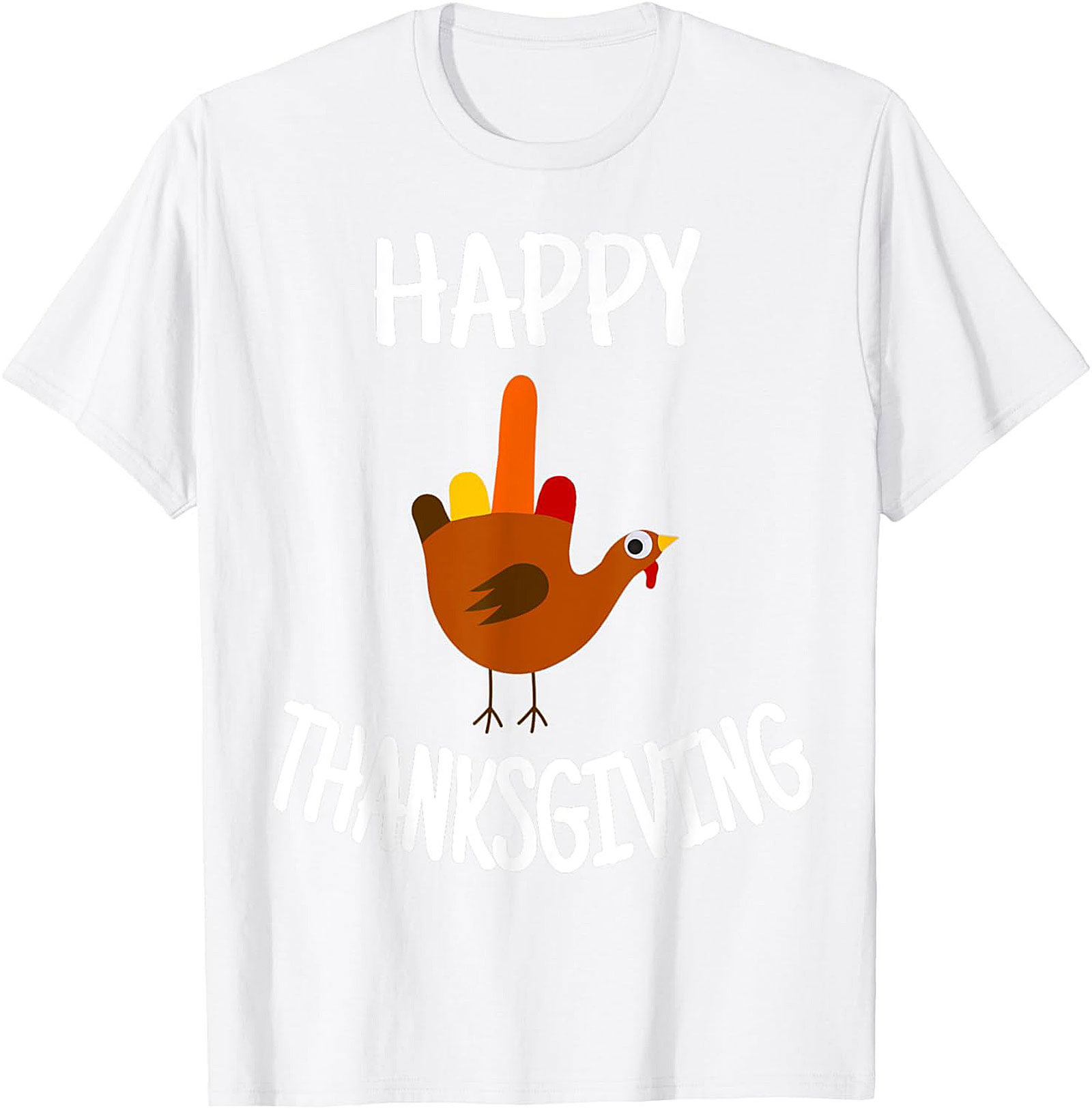 Funny Thanksgiving T-shirt | Turkey Flipping Off Graphic Tee