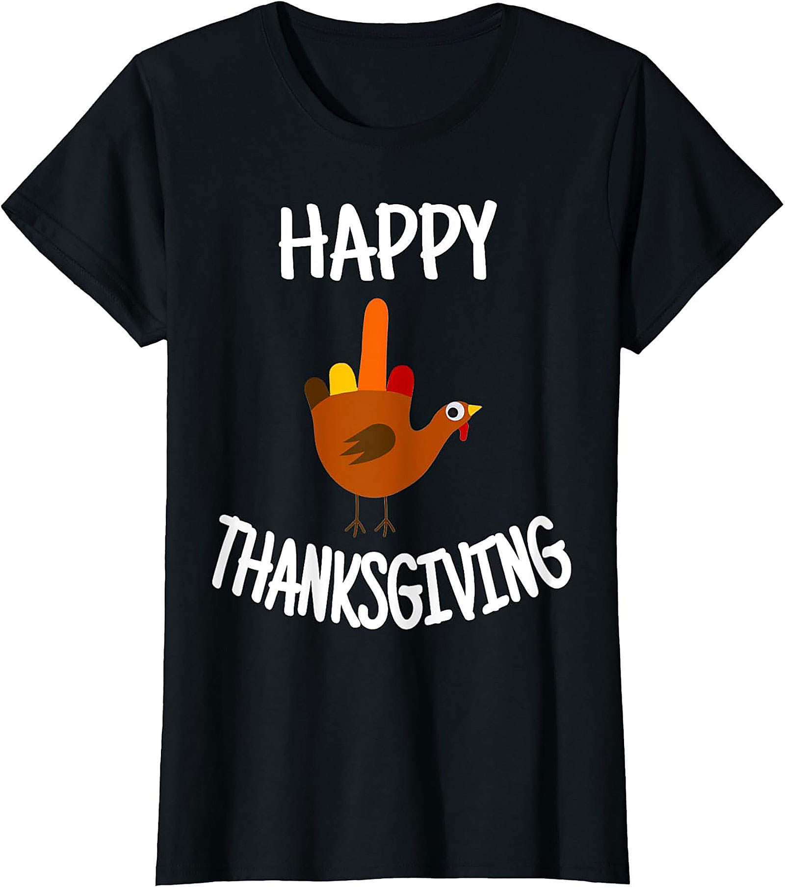 Funny Thanksgiving T-shirt | Turkey Flipping Off Graphic Tee
