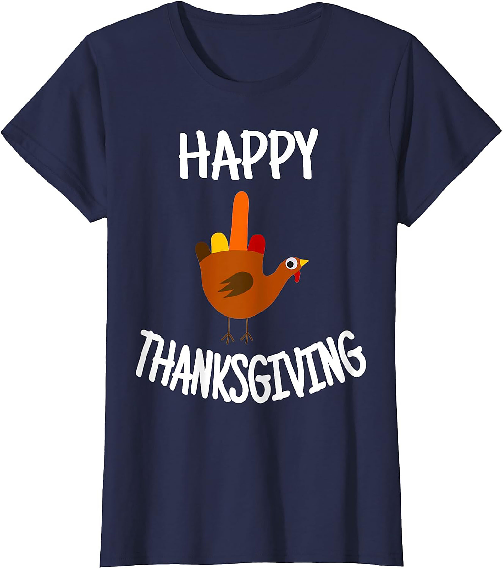 Funny Thanksgiving T-shirt | Turkey Flipping Off Graphic Tee