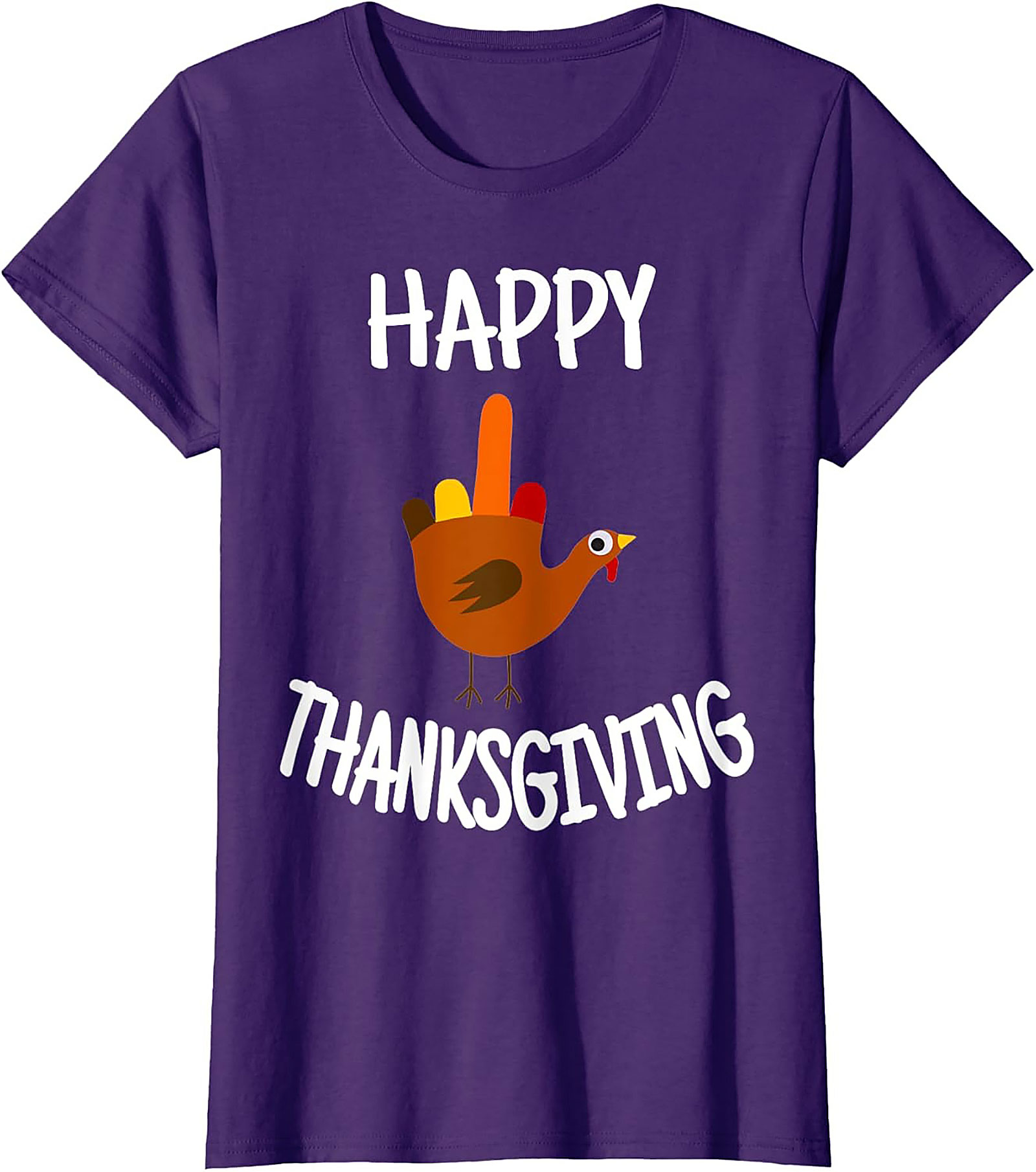 Funny Thanksgiving T-shirt | Turkey Flipping Off Graphic Tee
