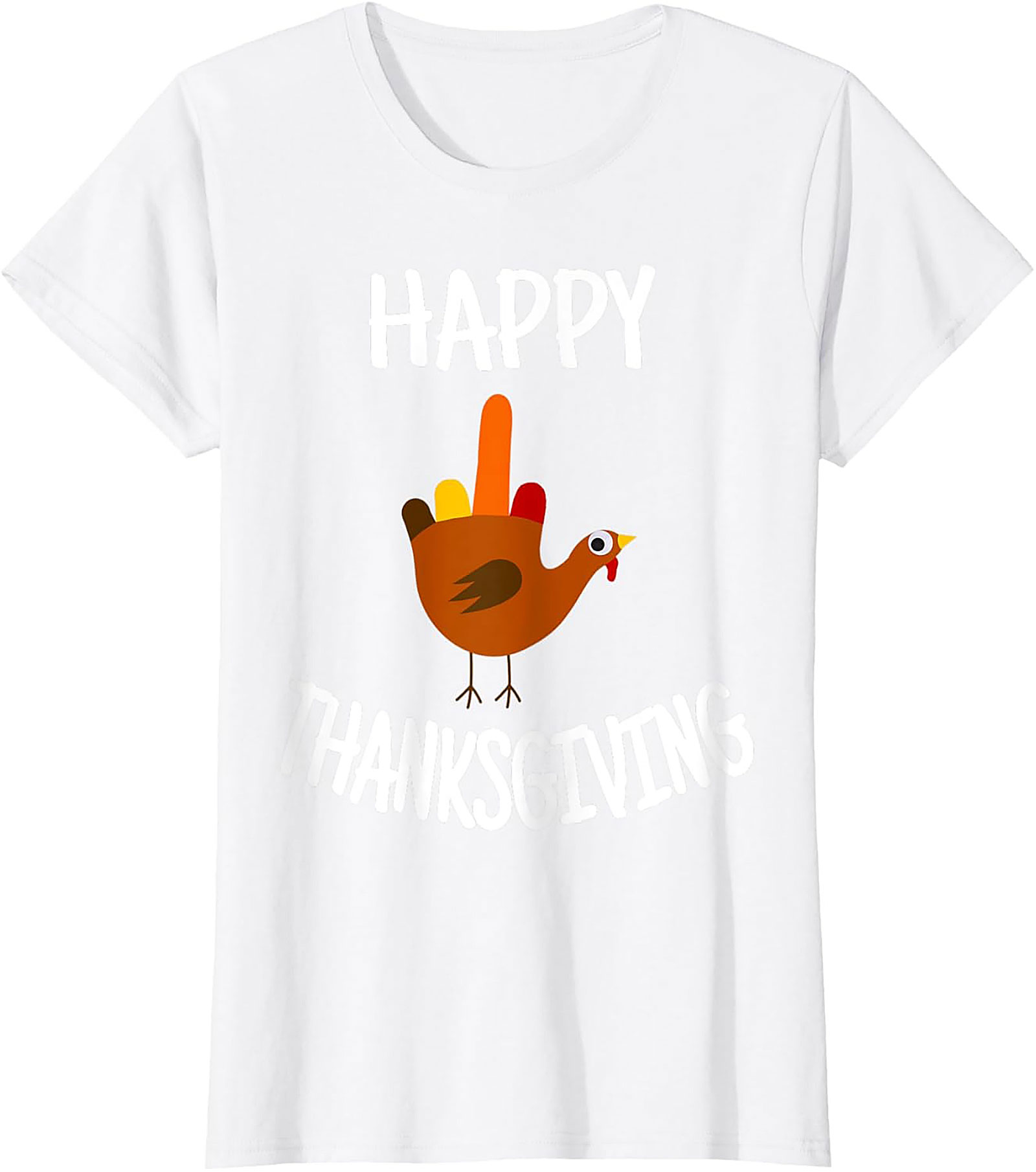 Funny Thanksgiving T-shirt | Turkey Flipping Off Graphic Tee
