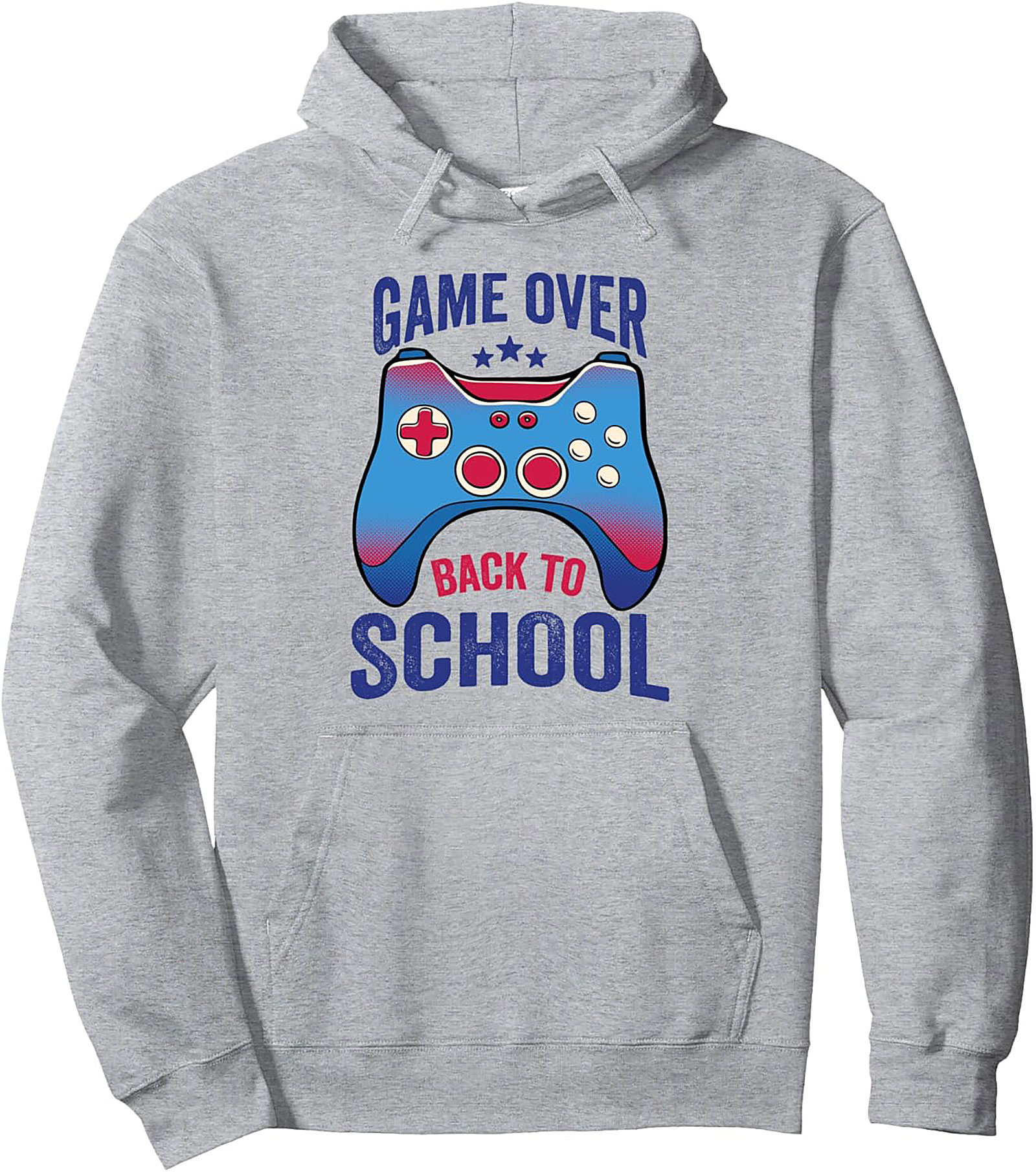 Game Over Back To School Gaming Controller Graphic Hoodie