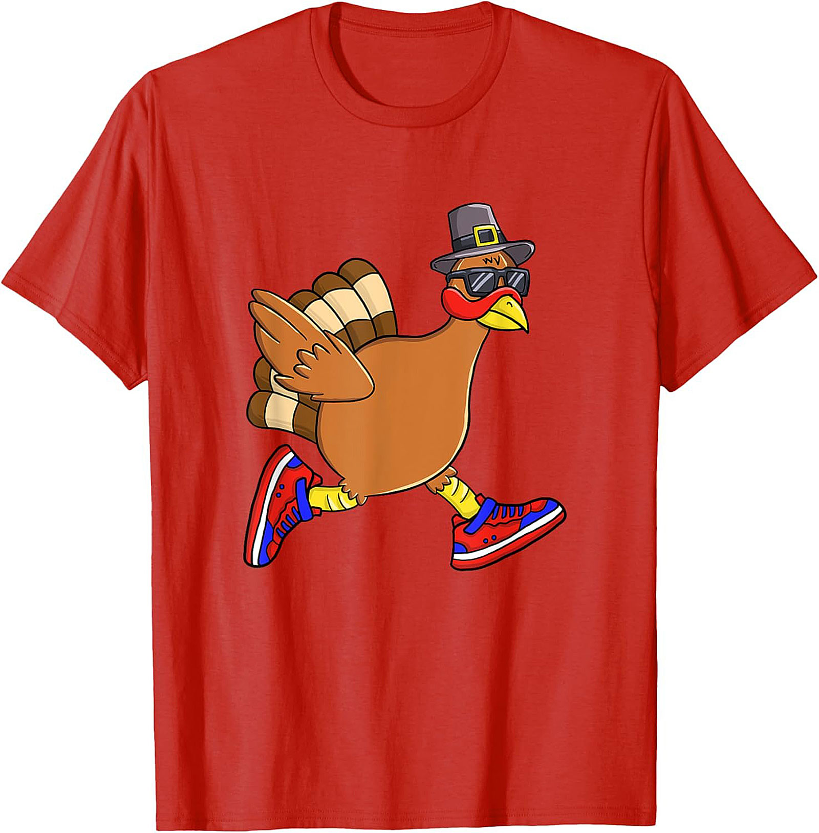 Funny Running Turkey T-Shirt | Thanksgiving Tee Gift