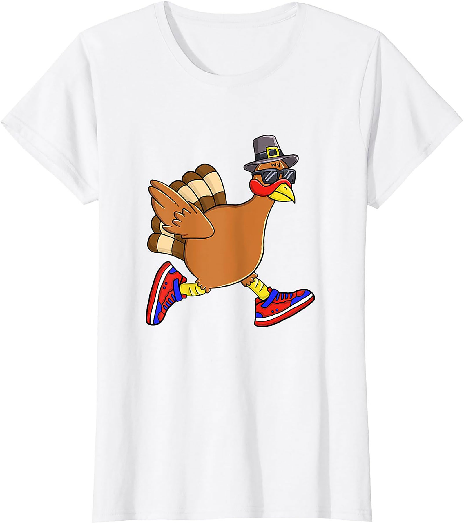 Funny Running Turkey T-Shirt | Thanksgiving Tee Gift