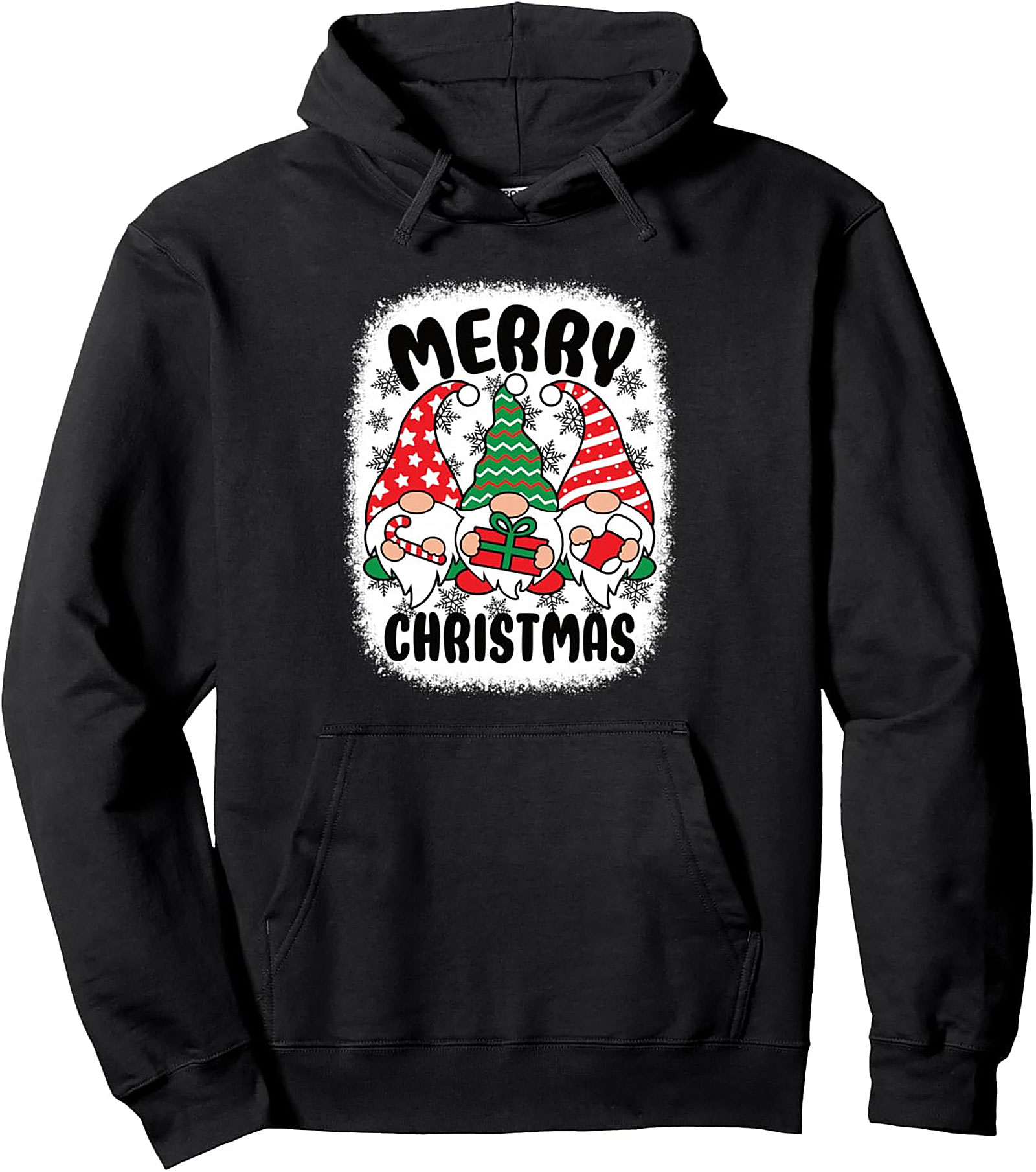 Cute Christmas Gnome Pullover Hoodie Festive Holiday Gift