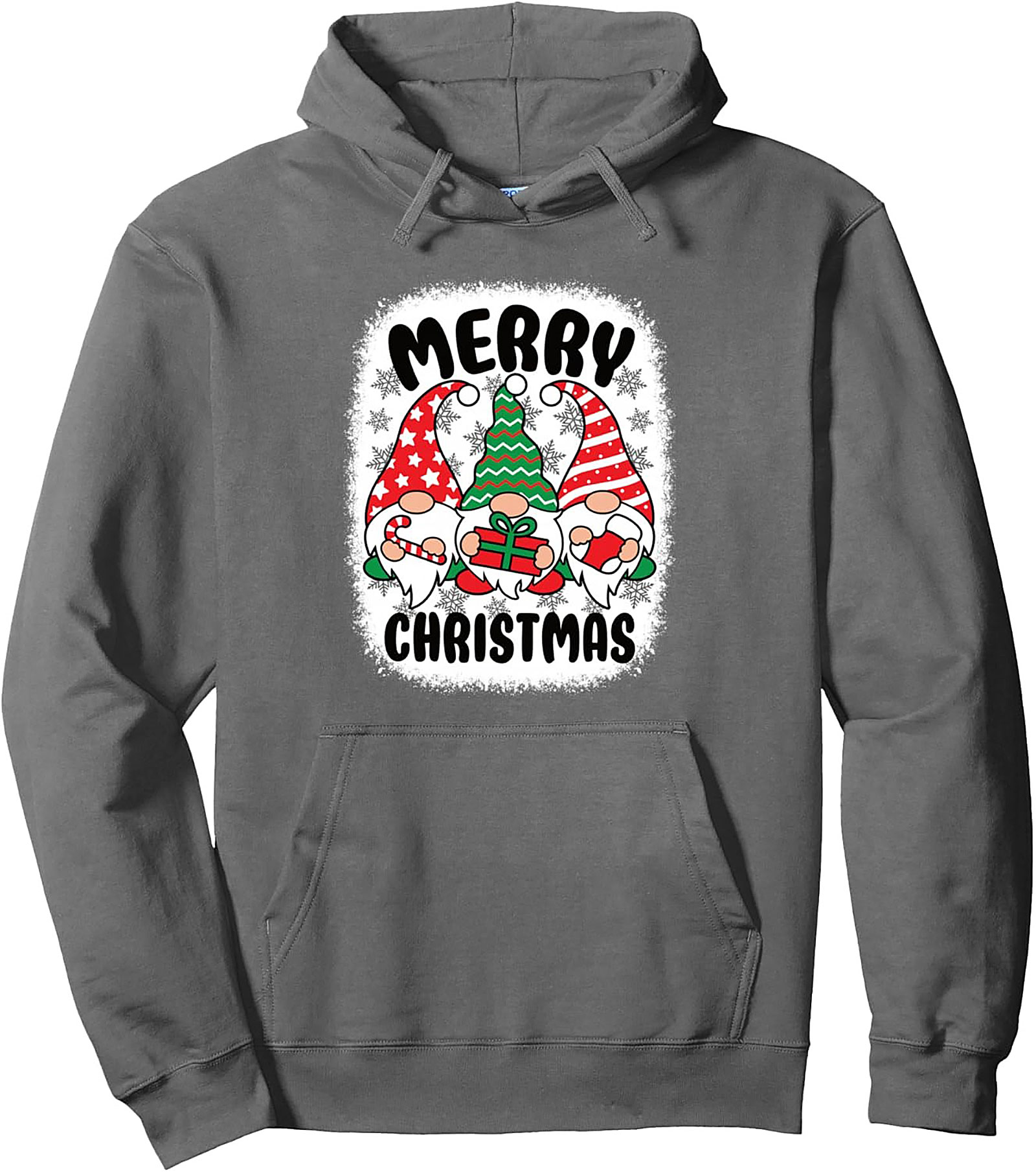Cute Christmas Gnome Pullover Hoodie Festive Holiday Gift