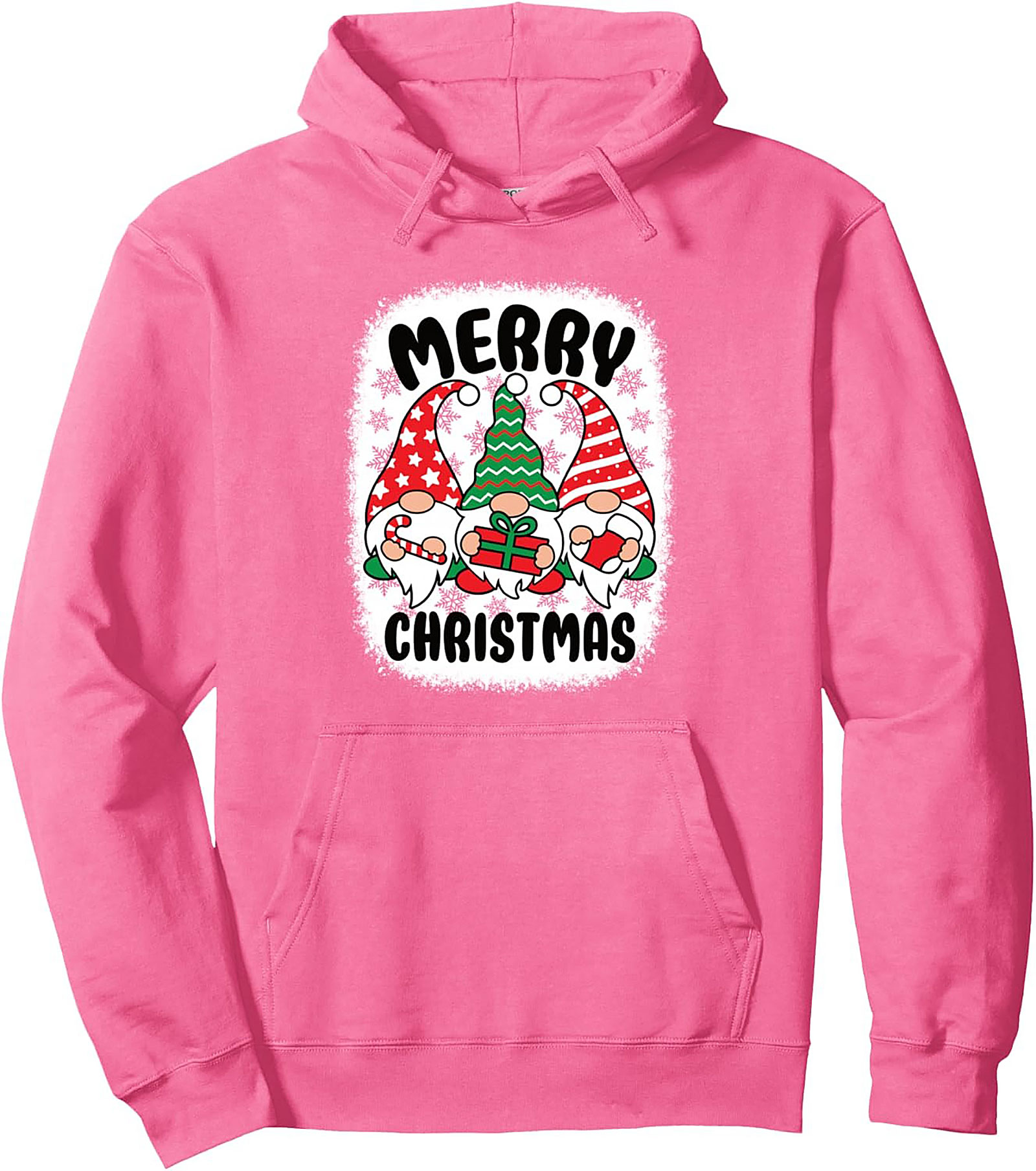 Cute Christmas Gnome Pullover Hoodie Festive Holiday Gift