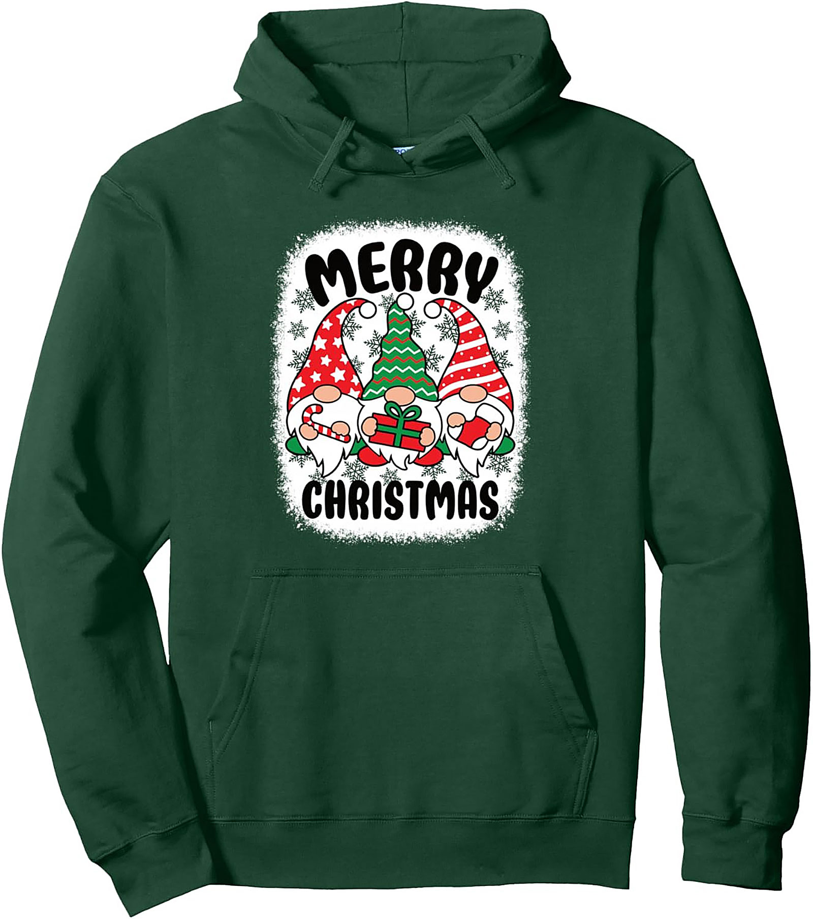 Cute Christmas Gnome Pullover Hoodie Festive Holiday Gift
