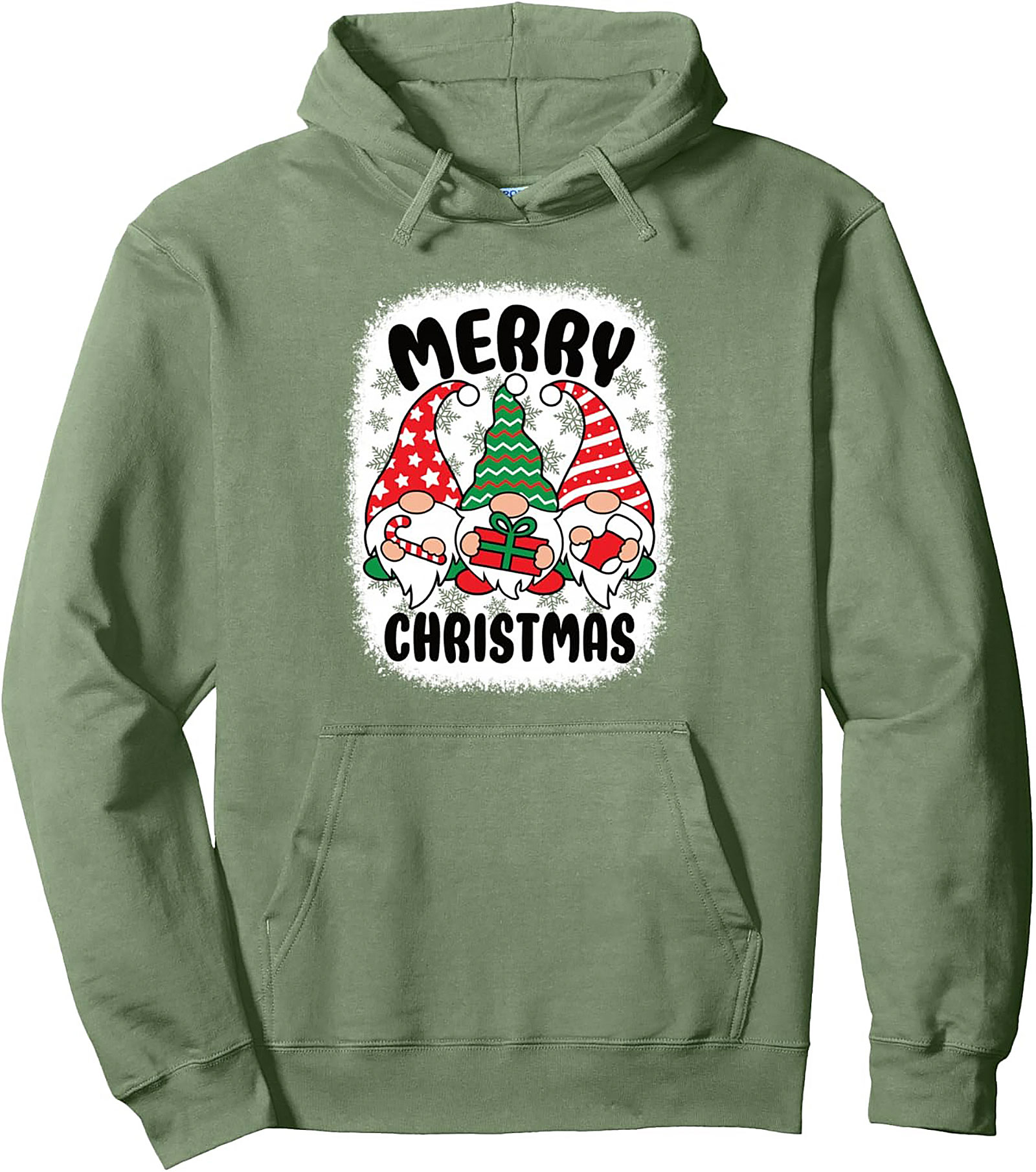 Cute Christmas Gnome Pullover Hoodie Festive Holiday Gift
