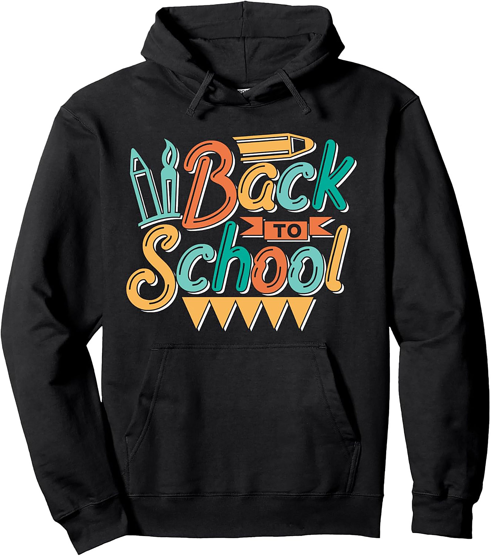 Retro Back To School Pullover Hoodie | First Day of School Teacher Student Gear