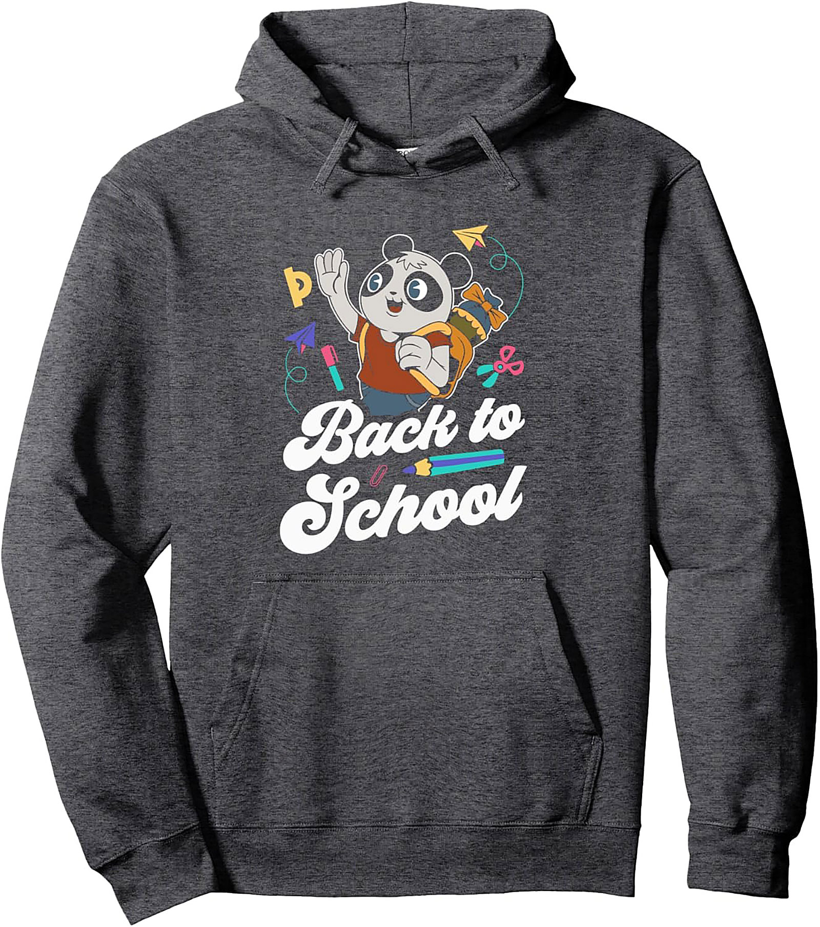 Back to School Panda Graphic Hoodie – Cute First Day Pullover