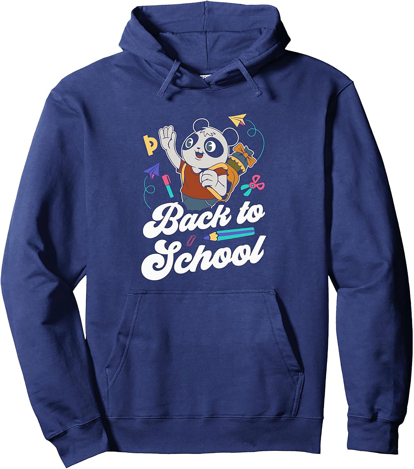 Back to School Panda Graphic Hoodie – Cute First Day Pullover