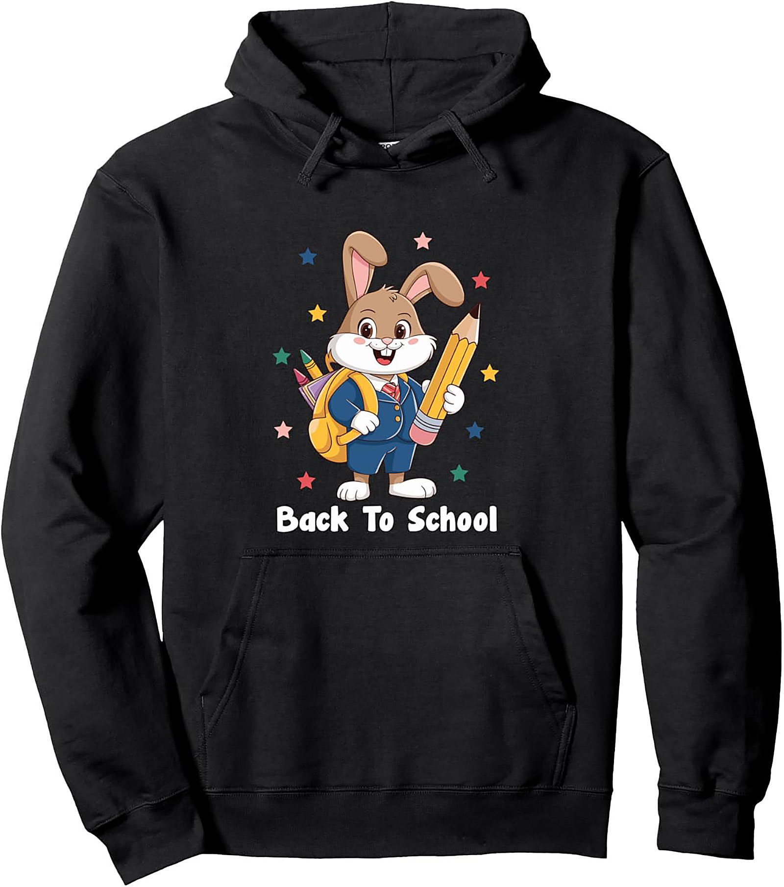 Happy Bunny Cute Back To School Pullover Hoodie