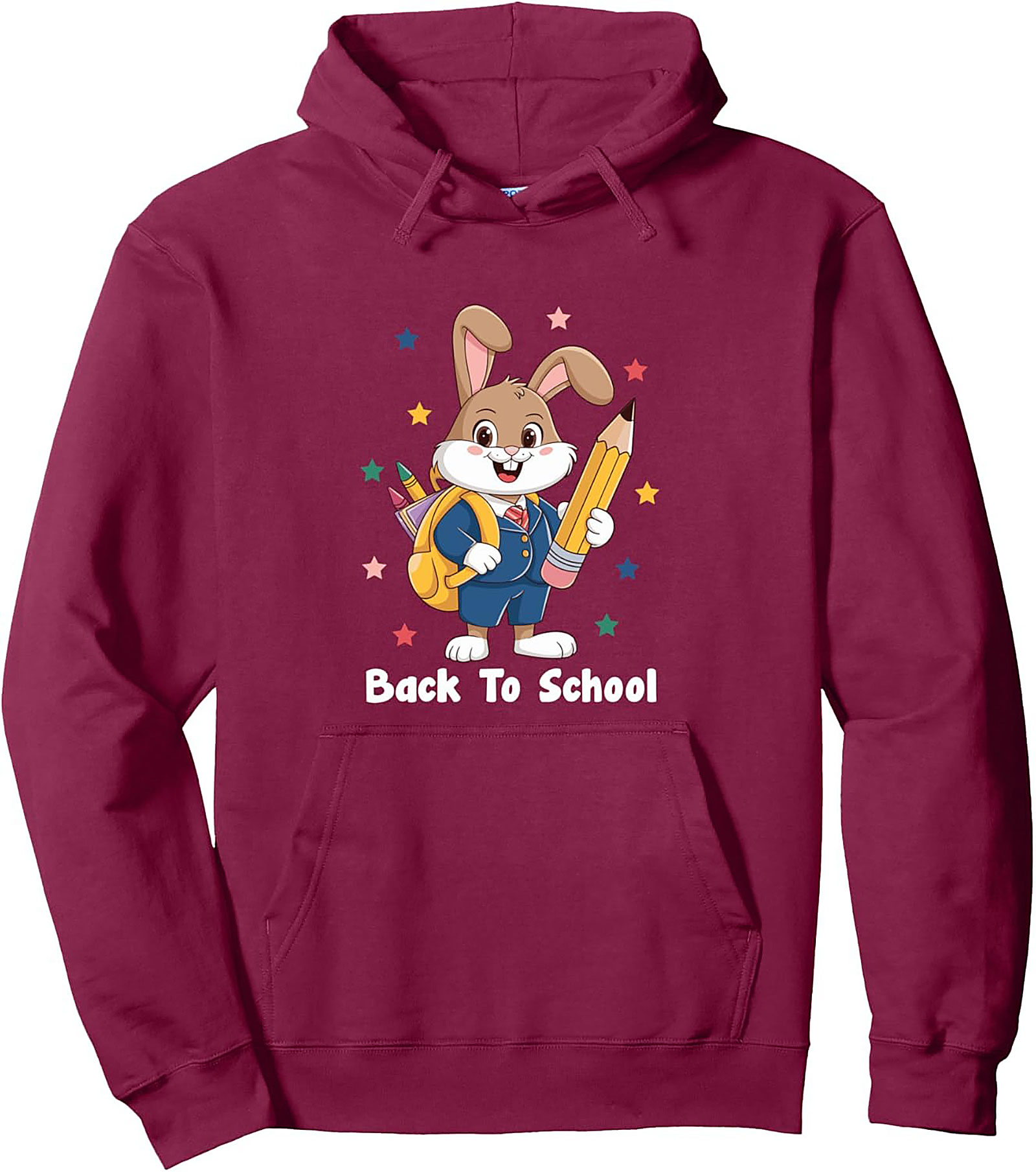 Happy Bunny Cute Back To School Pullover Hoodie
