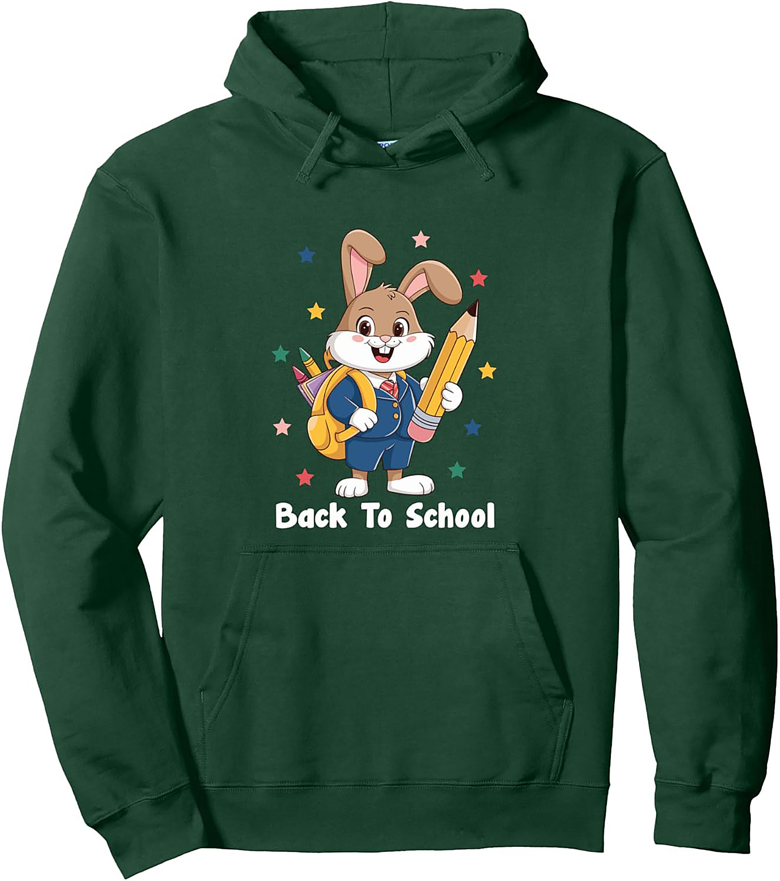 Happy Bunny Cute Back To School Pullover Hoodie