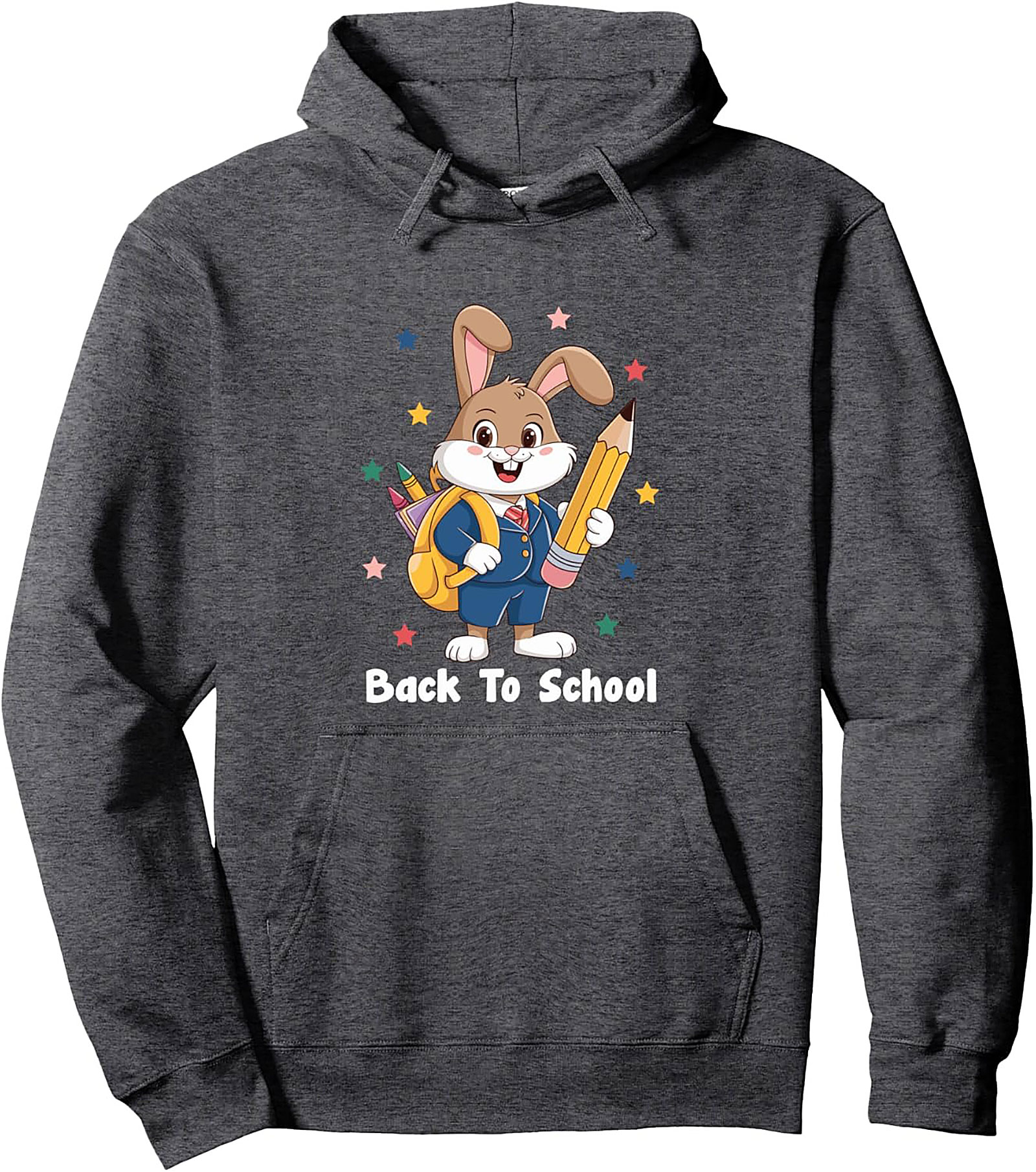 Happy Bunny Cute Back To School Pullover Hoodie