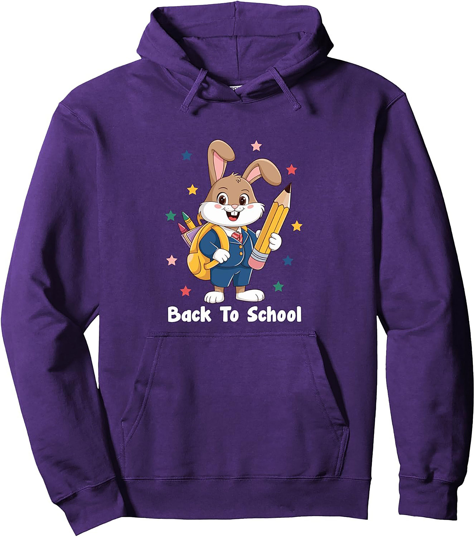 Happy Bunny Cute Back To School Pullover Hoodie