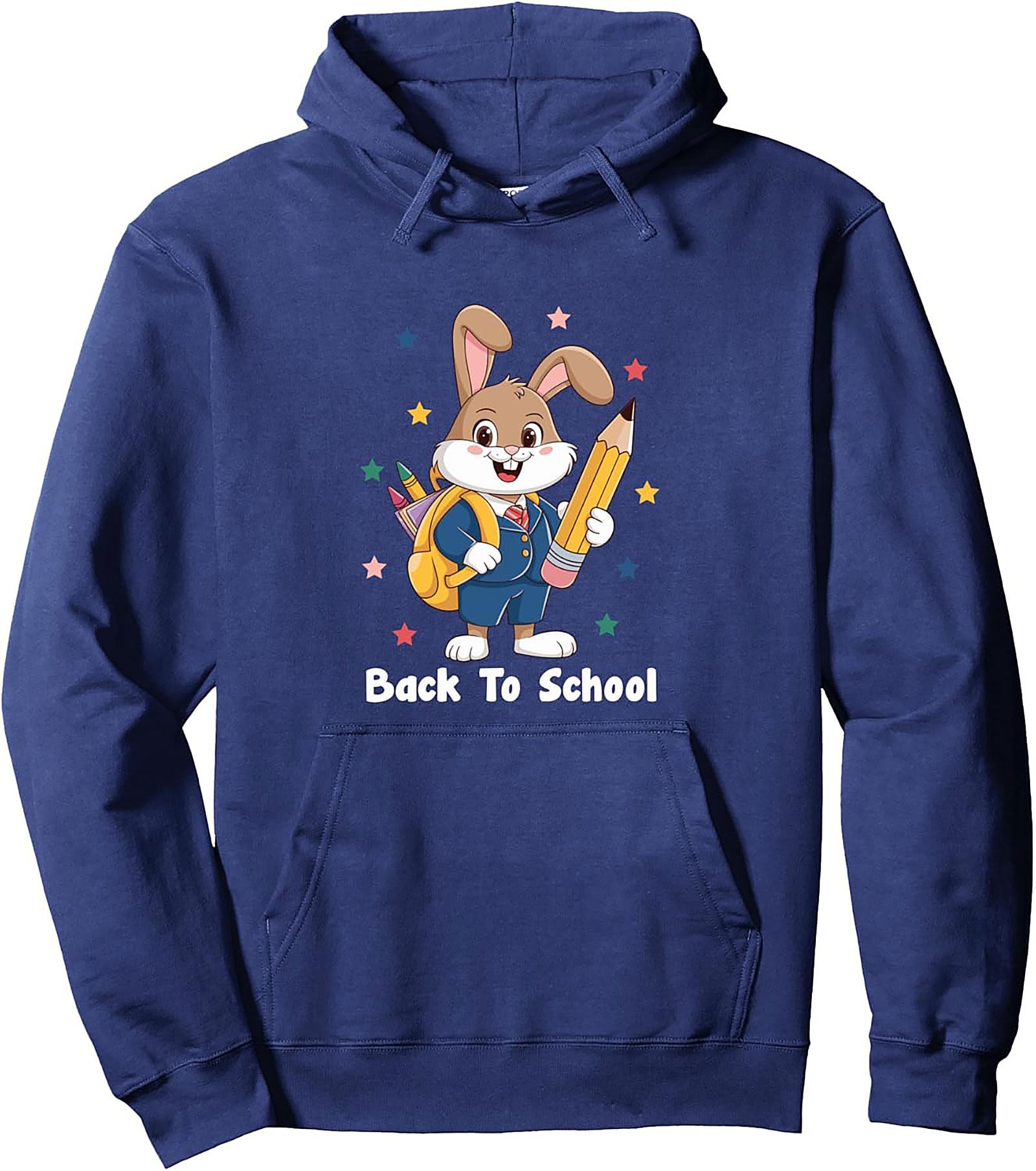 Happy Bunny Cute Back To School Pullover Hoodie