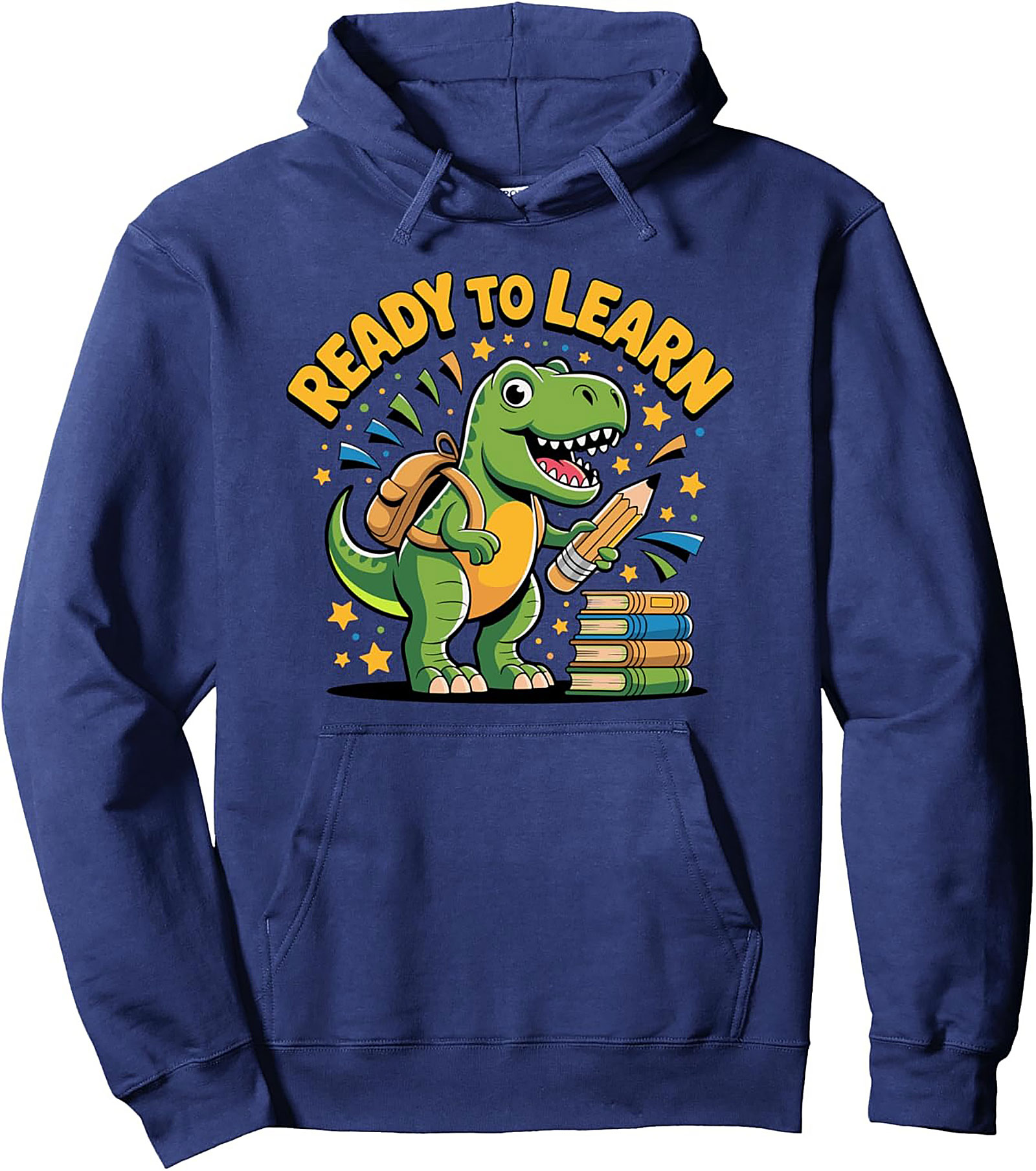 Ready to Learn Dinosaur Graphic Hoodie | Back to School Pullover