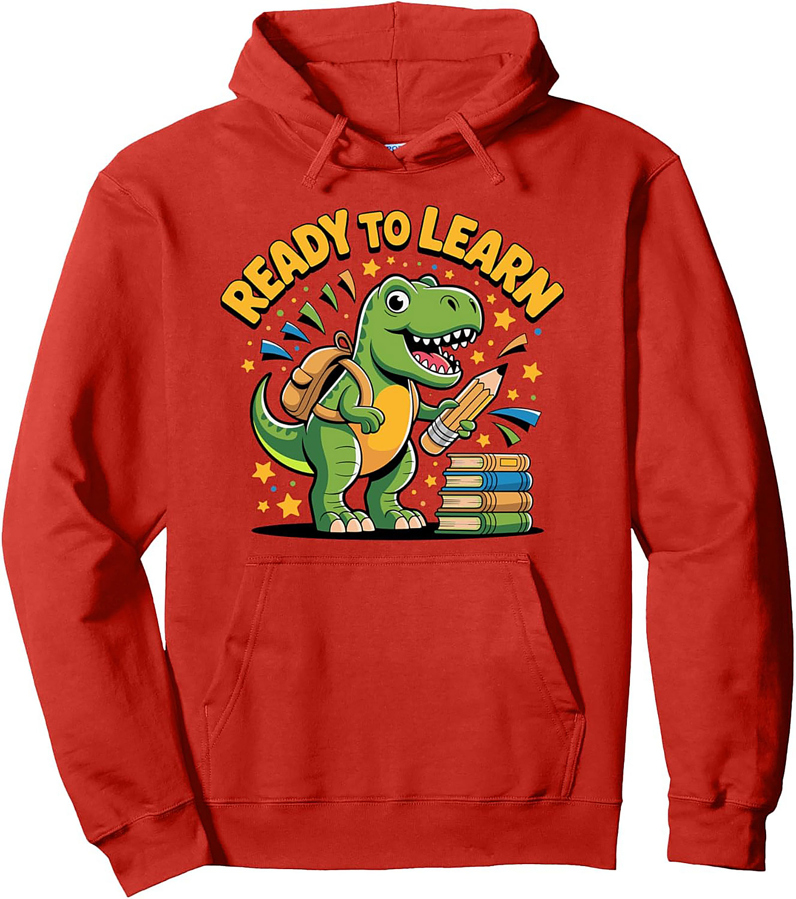 Ready to Learn Dinosaur Graphic Hoodie | Back to School Pullover