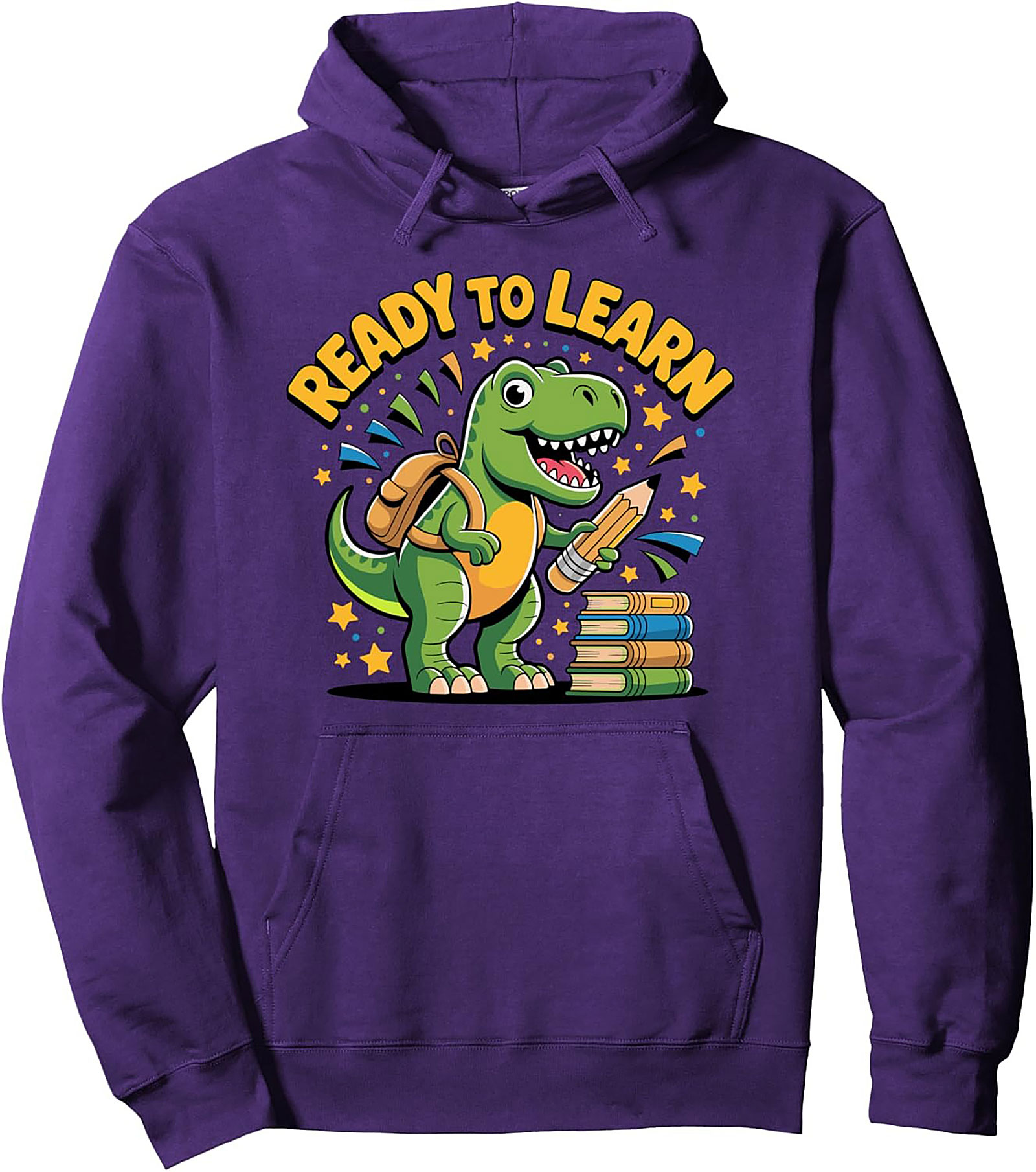 Ready to Learn Dinosaur Graphic Hoodie | Back to School Pullover