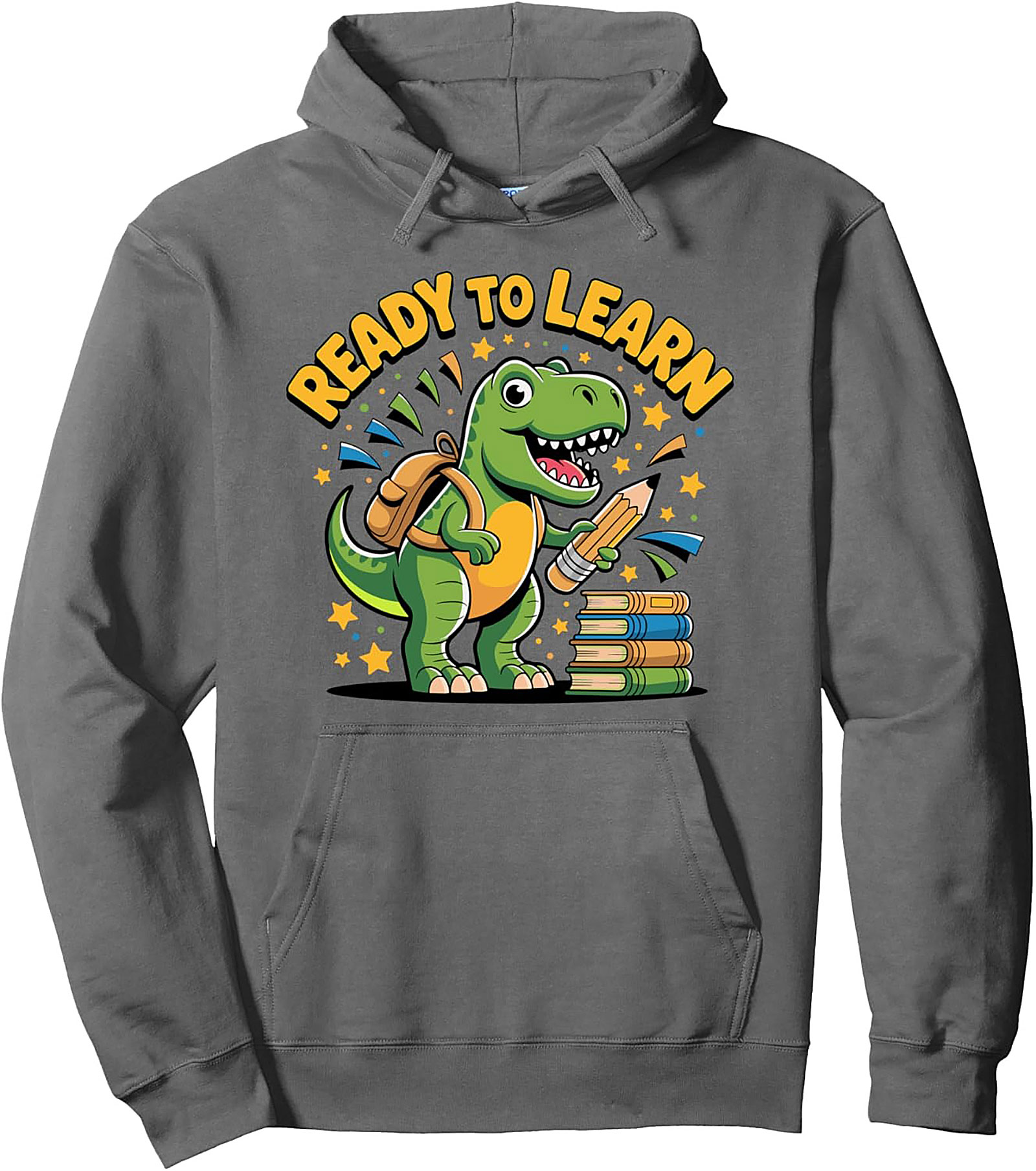 Ready to Learn Dinosaur Graphic Hoodie | Back to School Pullover