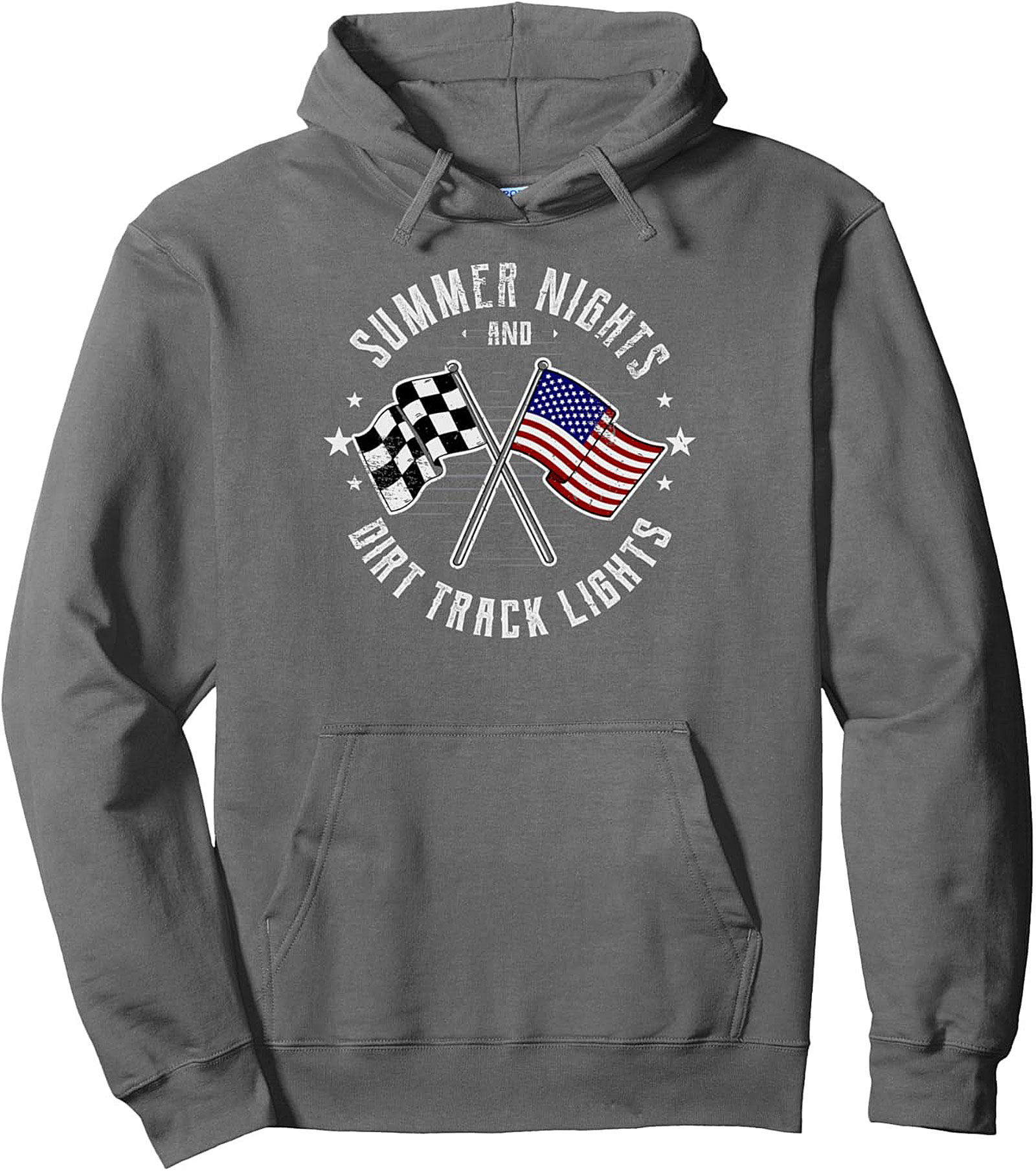 Dirt Track Racing Pullover Hoodie Summer Nights & Lights