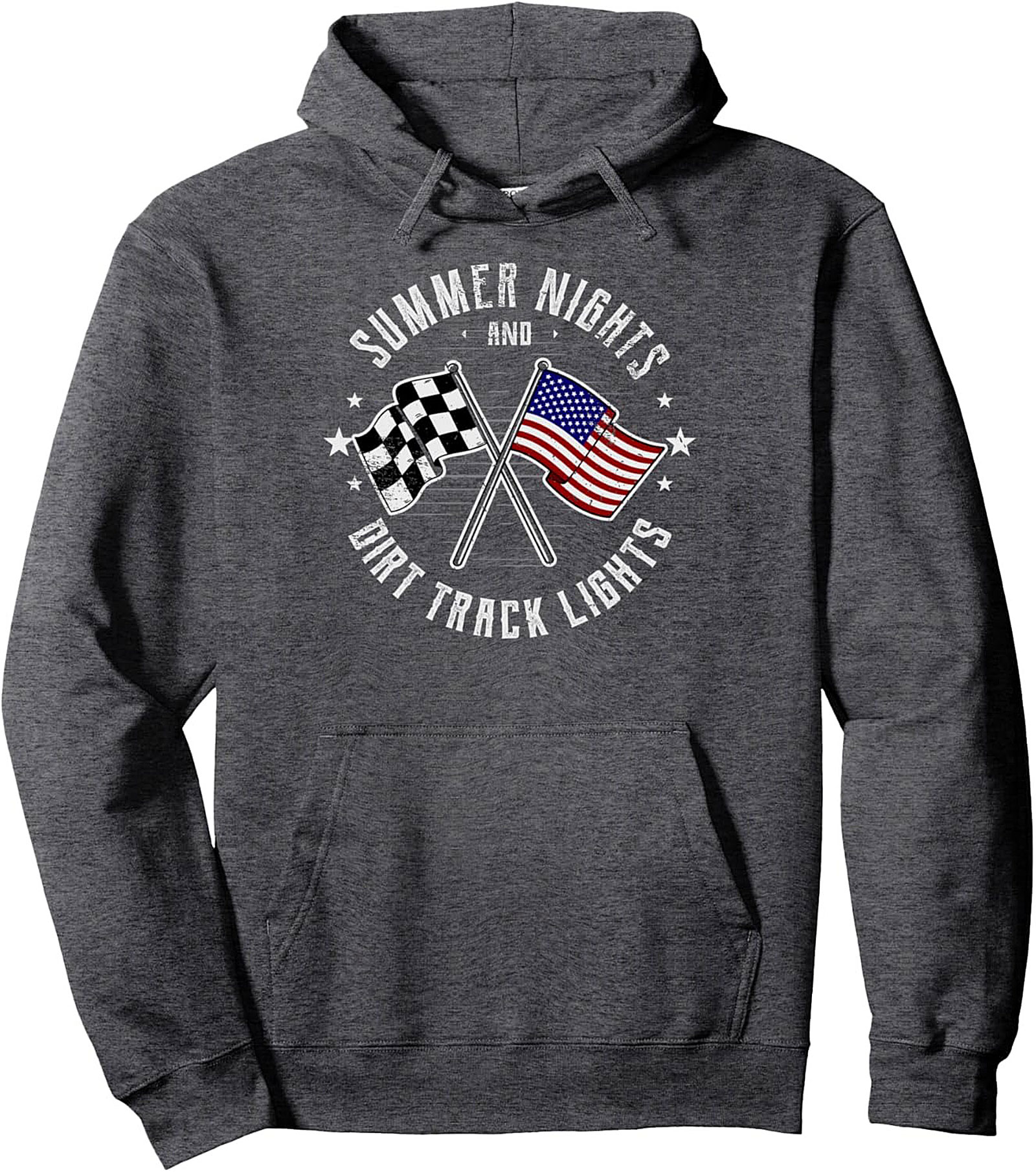 Dirt Track Racing Pullover Hoodie Summer Nights & Lights
