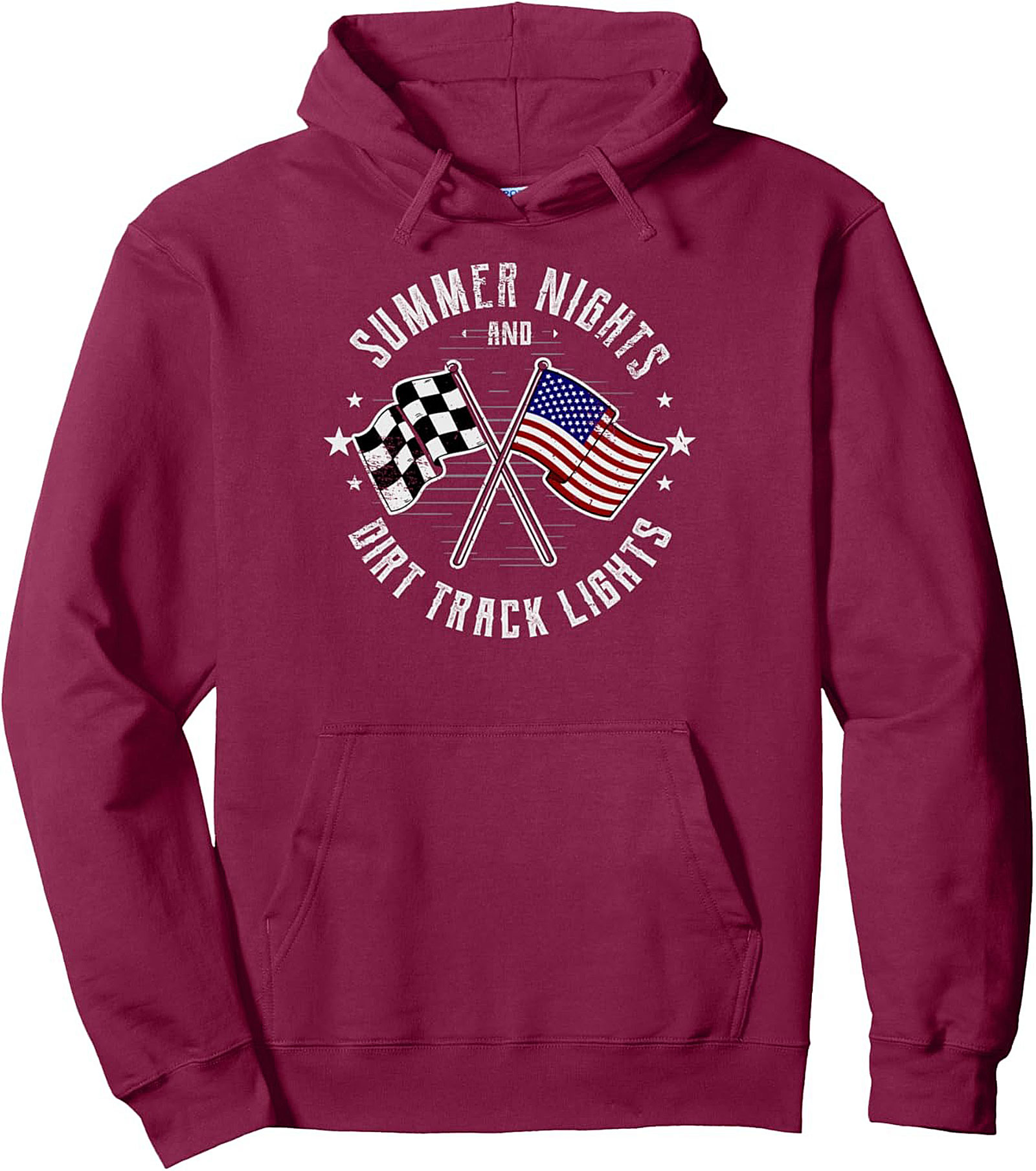 Dirt Track Racing Pullover Hoodie Summer Nights & Lights