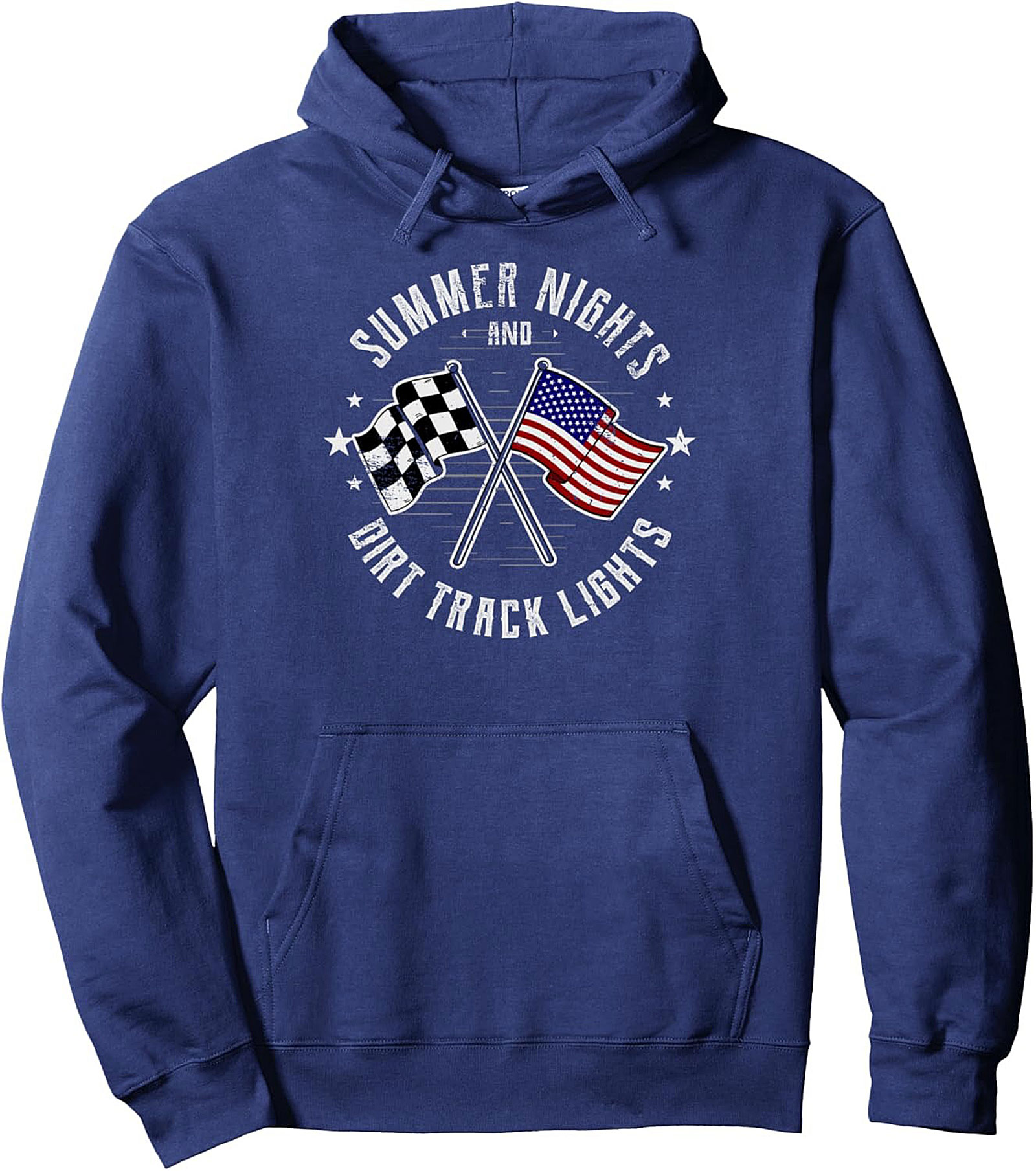 Dirt Track Racing Pullover Hoodie Summer Nights & Lights