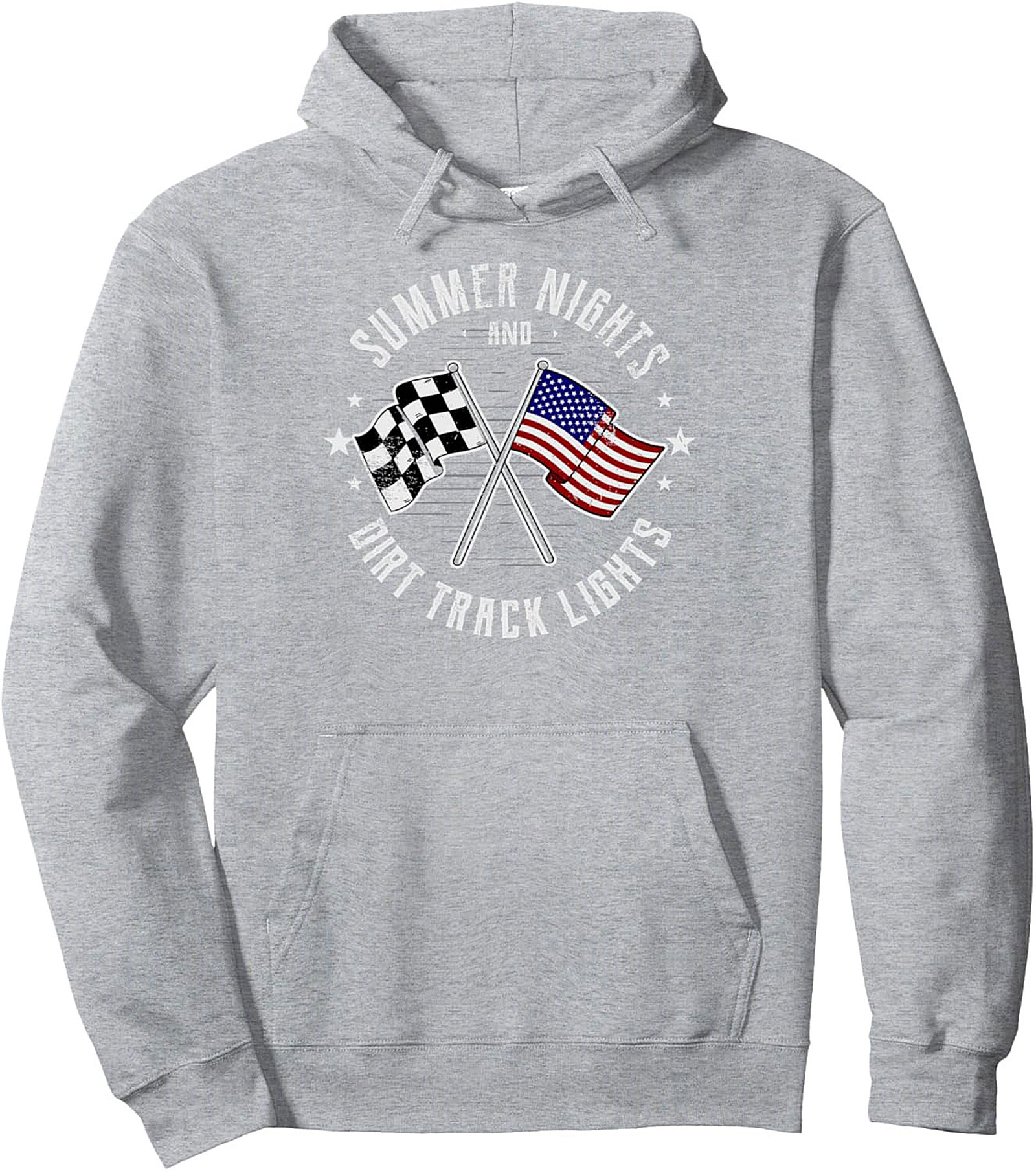 Dirt Track Racing Pullover Hoodie Summer Nights & Lights