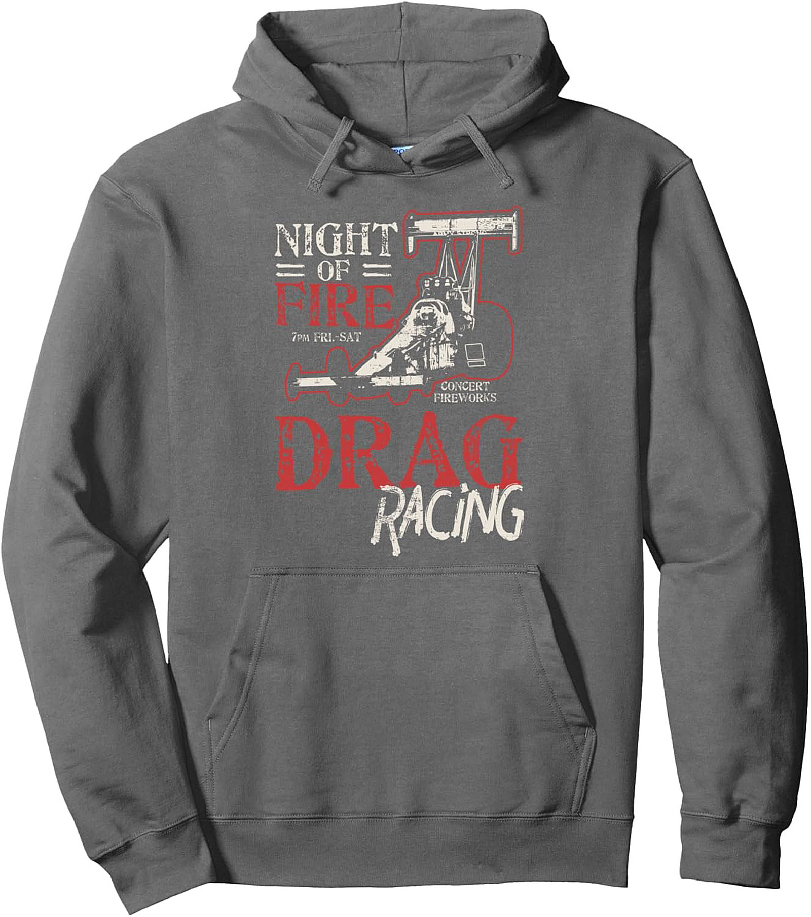 Night of Fire Drag Racing Graphic Hoodie Cozy Pullover