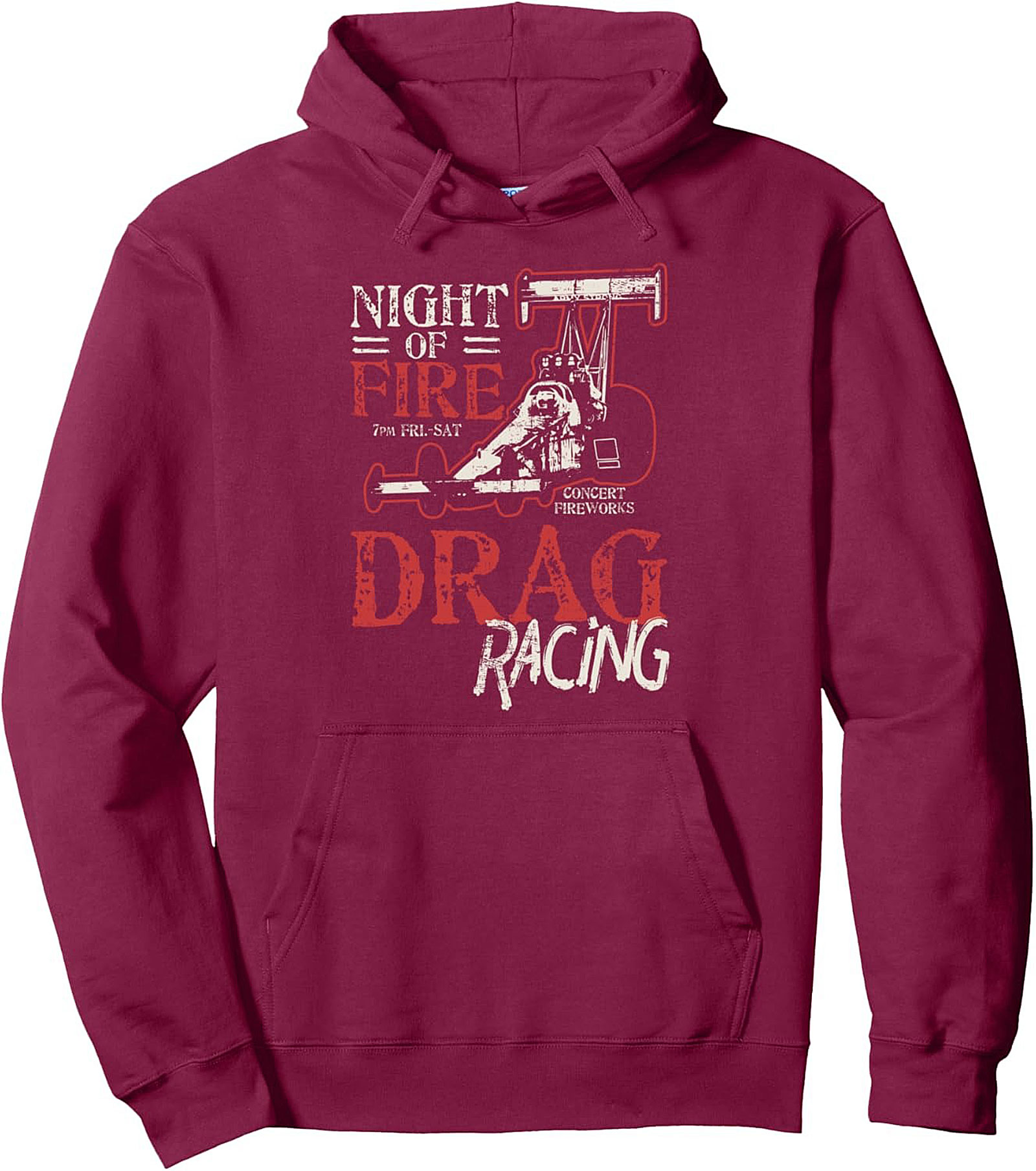 Night of Fire Drag Racing Graphic Hoodie Cozy Pullover