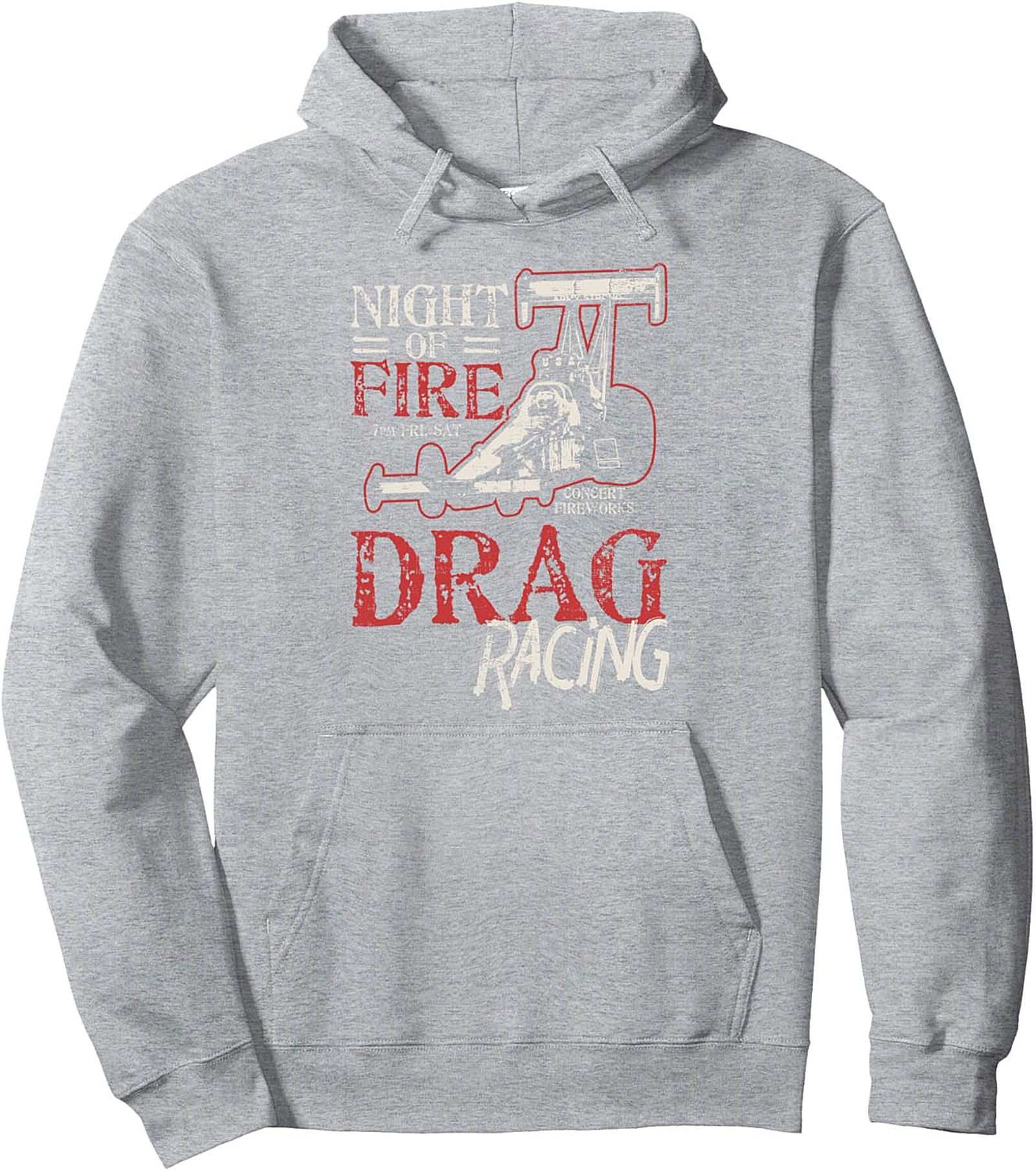Night of Fire Drag Racing Graphic Hoodie Cozy Pullover