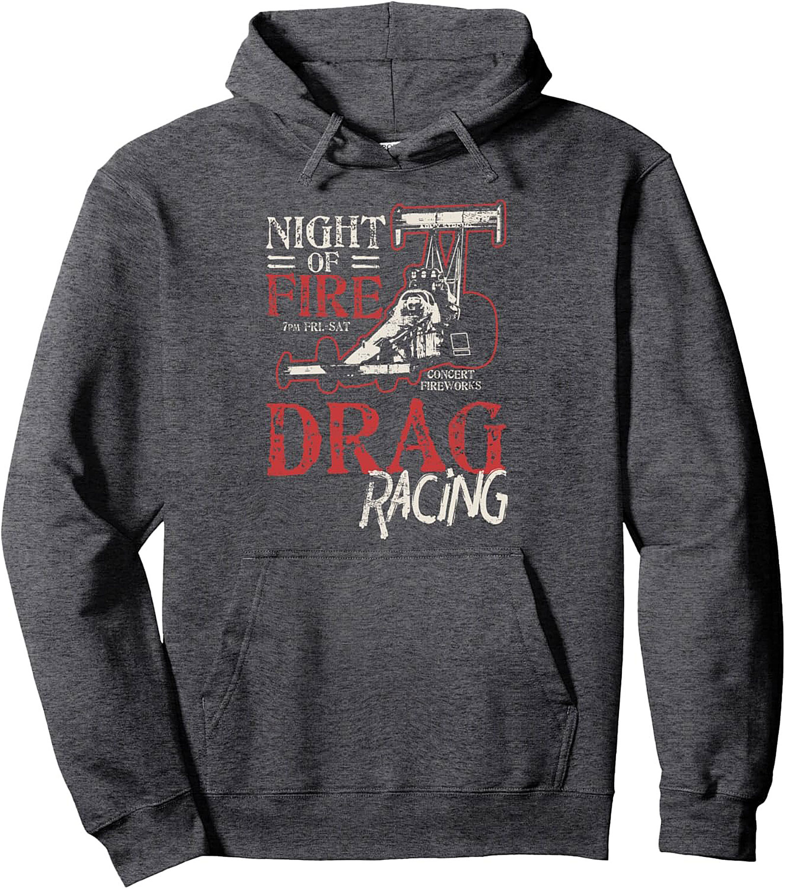 Night of Fire Drag Racing Graphic Hoodie Cozy Pullover