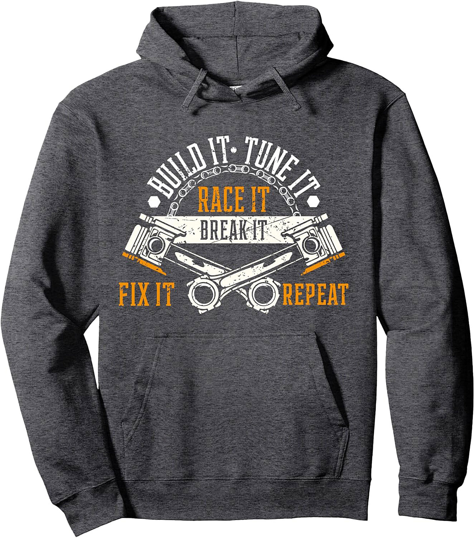 Gearhead Pullover Hoodie Build It Tune It Race It Mechanic Gift