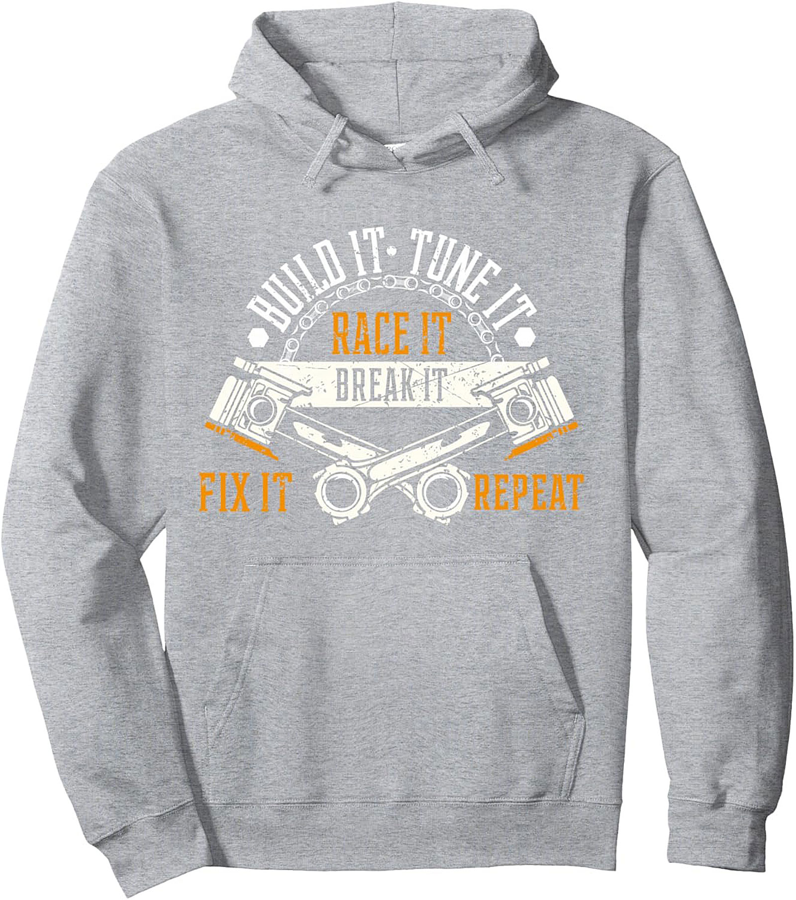 Gearhead Pullover Hoodie Build It Tune It Race It Mechanic Gift