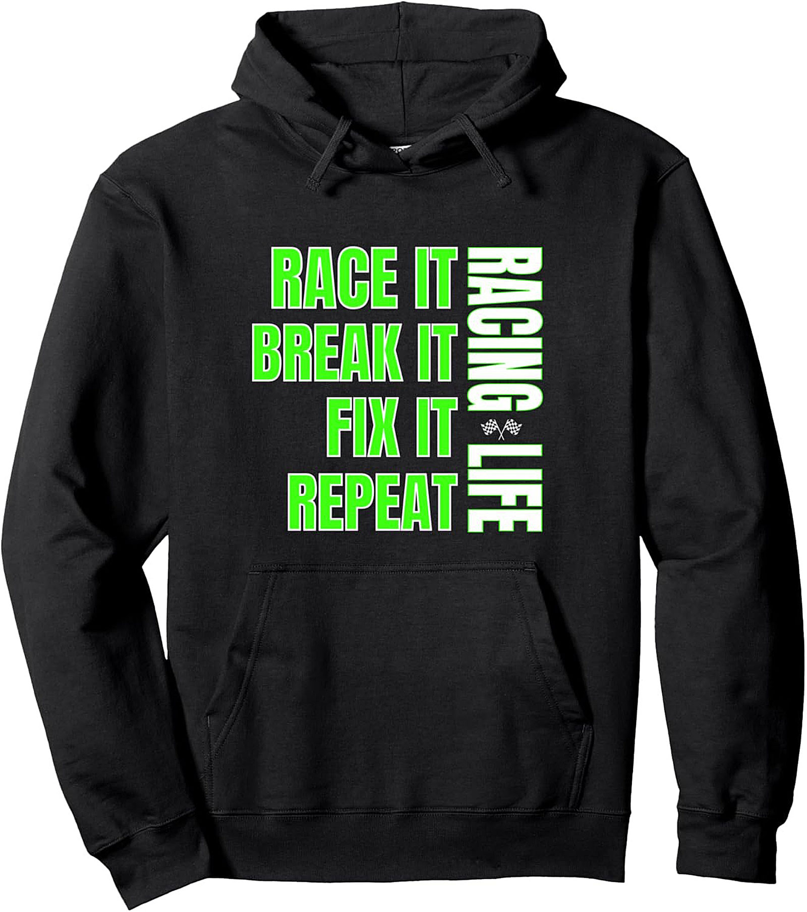 Racing Life Graphic Hoodie Race It, Fix It Pullover