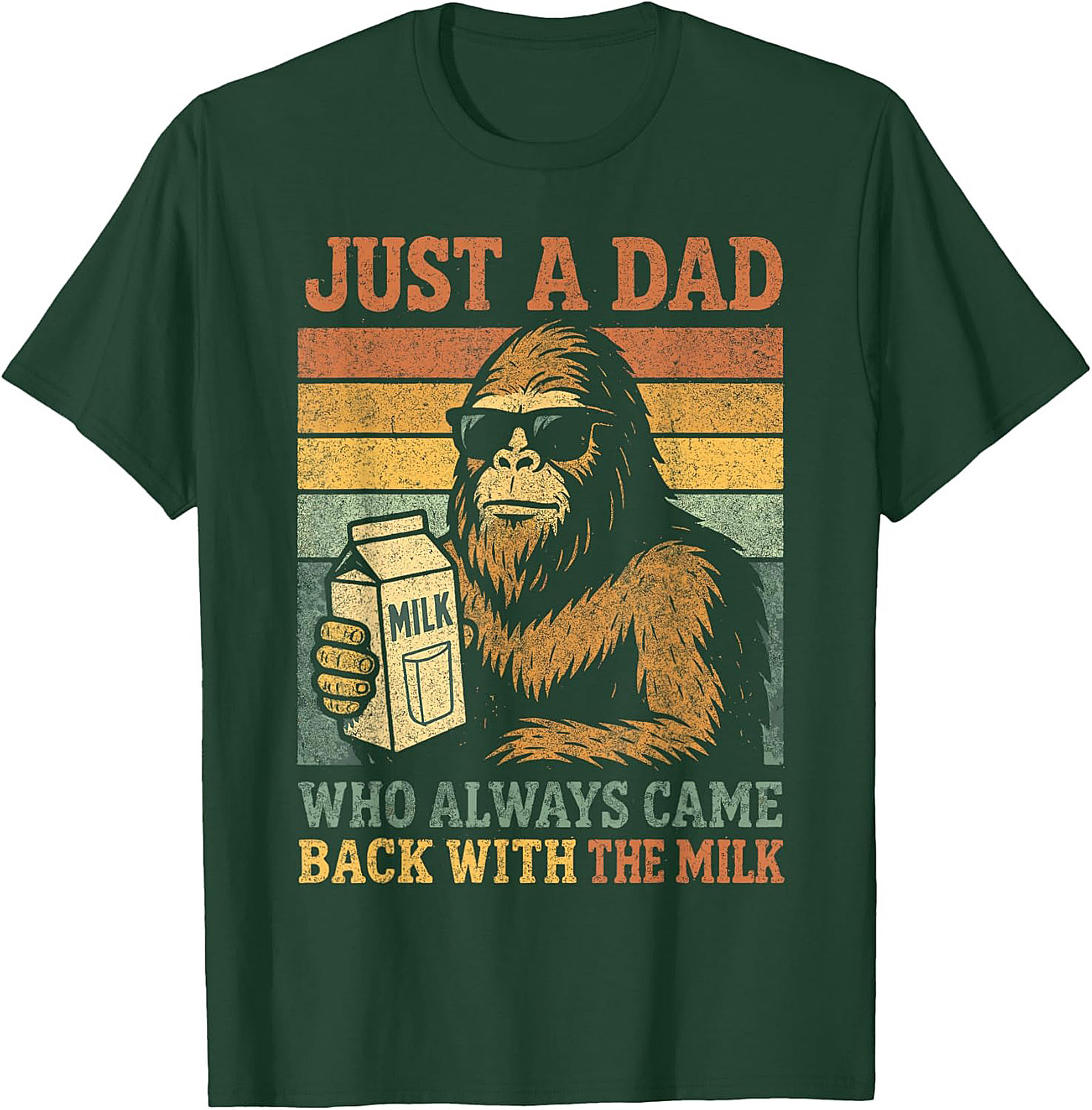 Bigfoot Dad Crewneck t-shirt Funny Sasquatch Gift