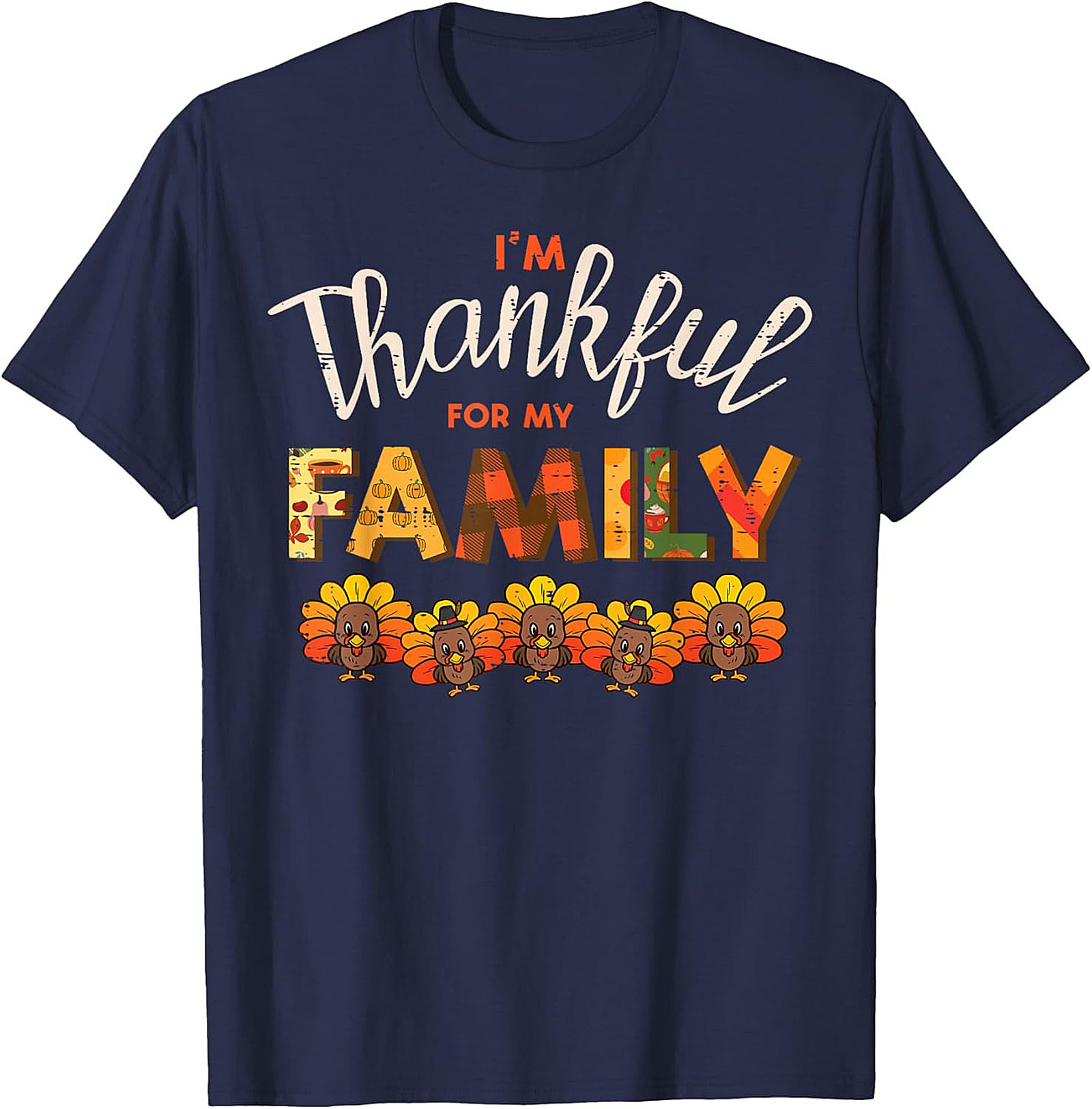 Thankful Family T-shirt | Funny Thanksgiving Graphic Tee