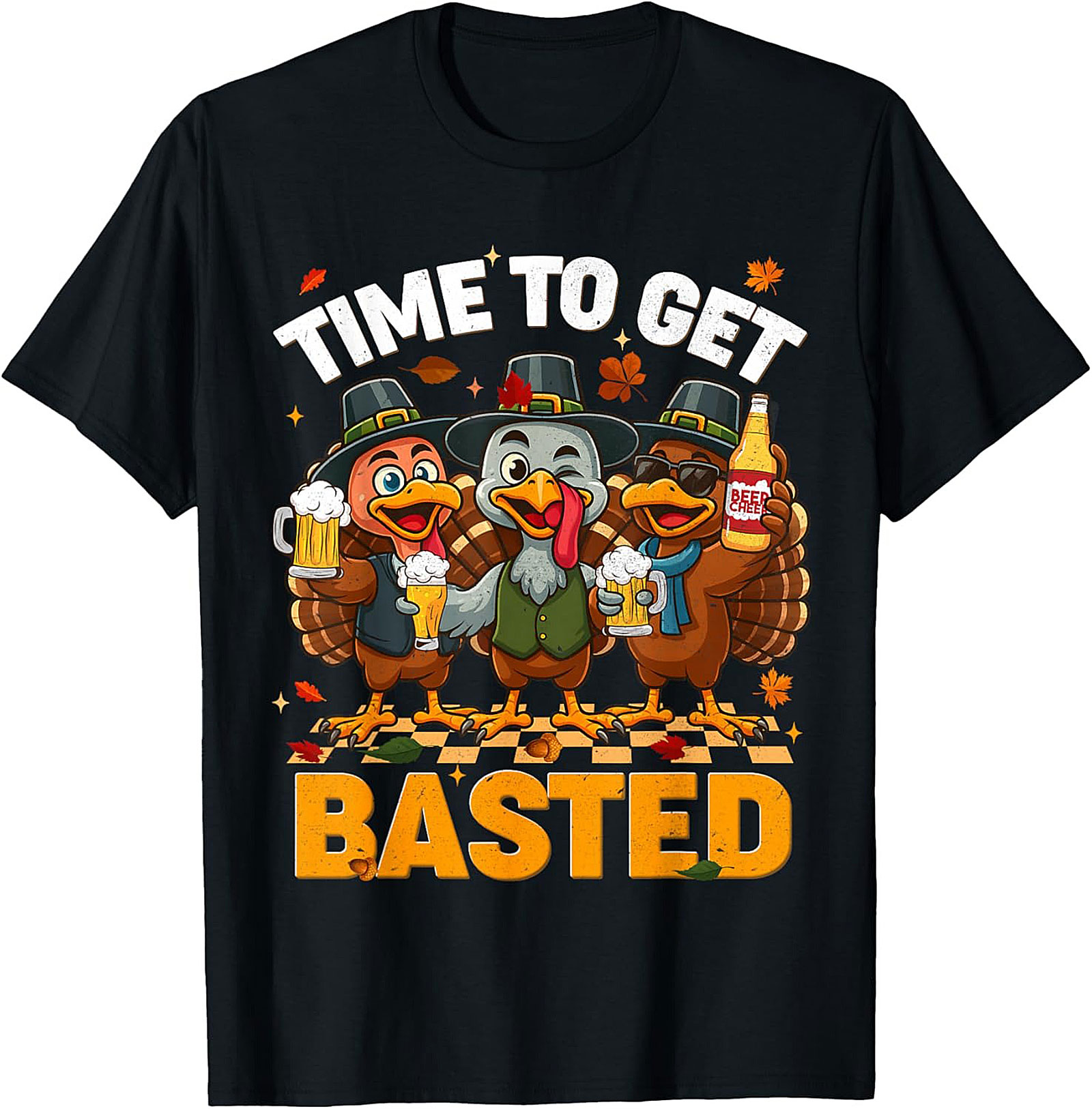 Funny Basted Turkey T-Shirt | Thanksgiving Graphic Tee