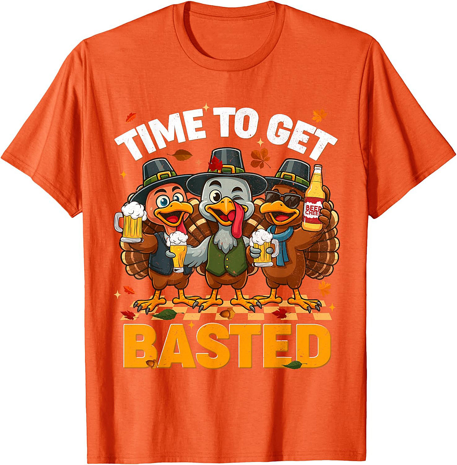 Funny Basted Turkey T-Shirt | Thanksgiving Graphic Tee