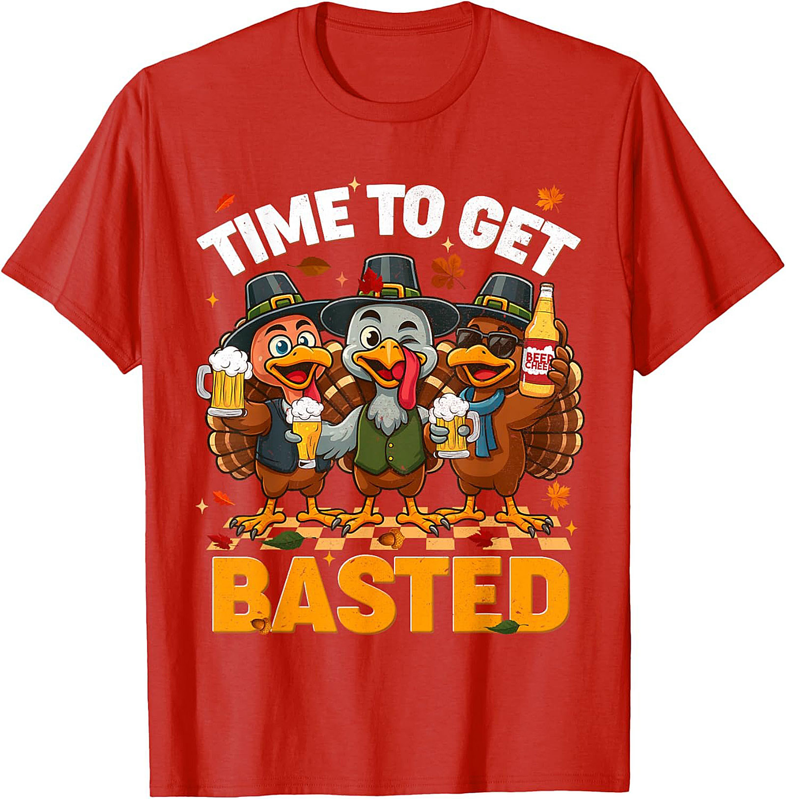 Funny Basted Turkey T-Shirt | Thanksgiving Graphic Tee