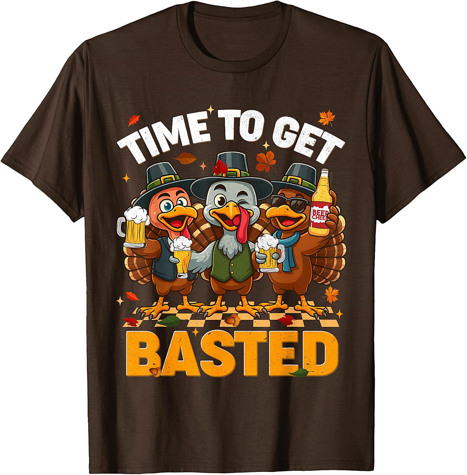 Funny Basted Turkey T-Shirt | Thanksgiving Graphic Tee